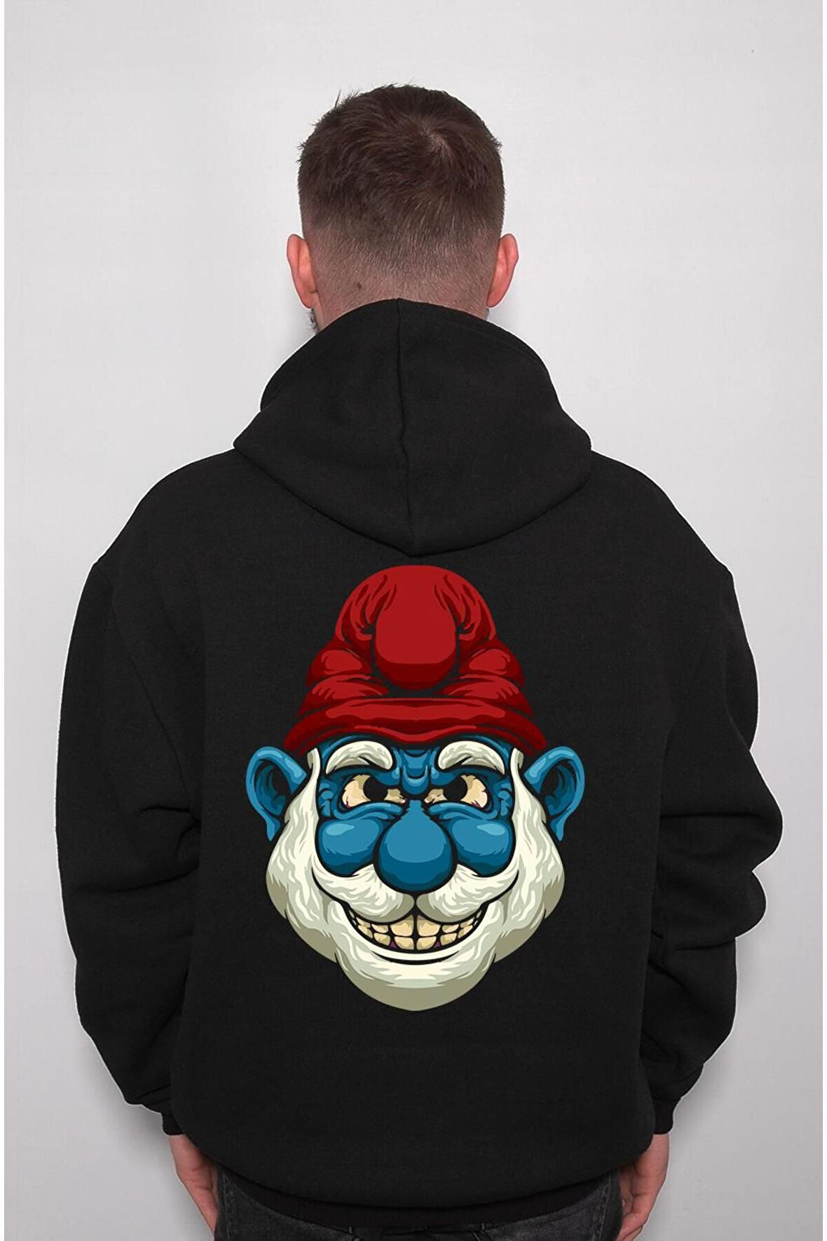 Şirinler Şirin Baba Red Beard Sweatshirt Unisex Kapüşonlu Hoodie