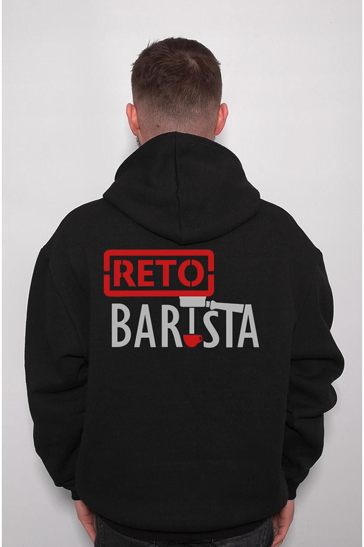 Retro Barista Kahve Coffe Art Barmen Sweatshirt Unisex Kapüşonlu Hoodie