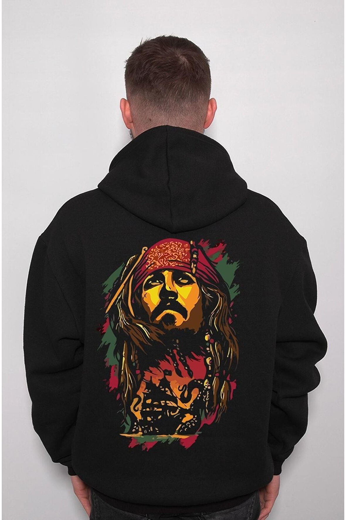 Kaptan Jack Sparrow Karayip Korsanları Sweatshirt Unisex Kapüşonlu Hoodie