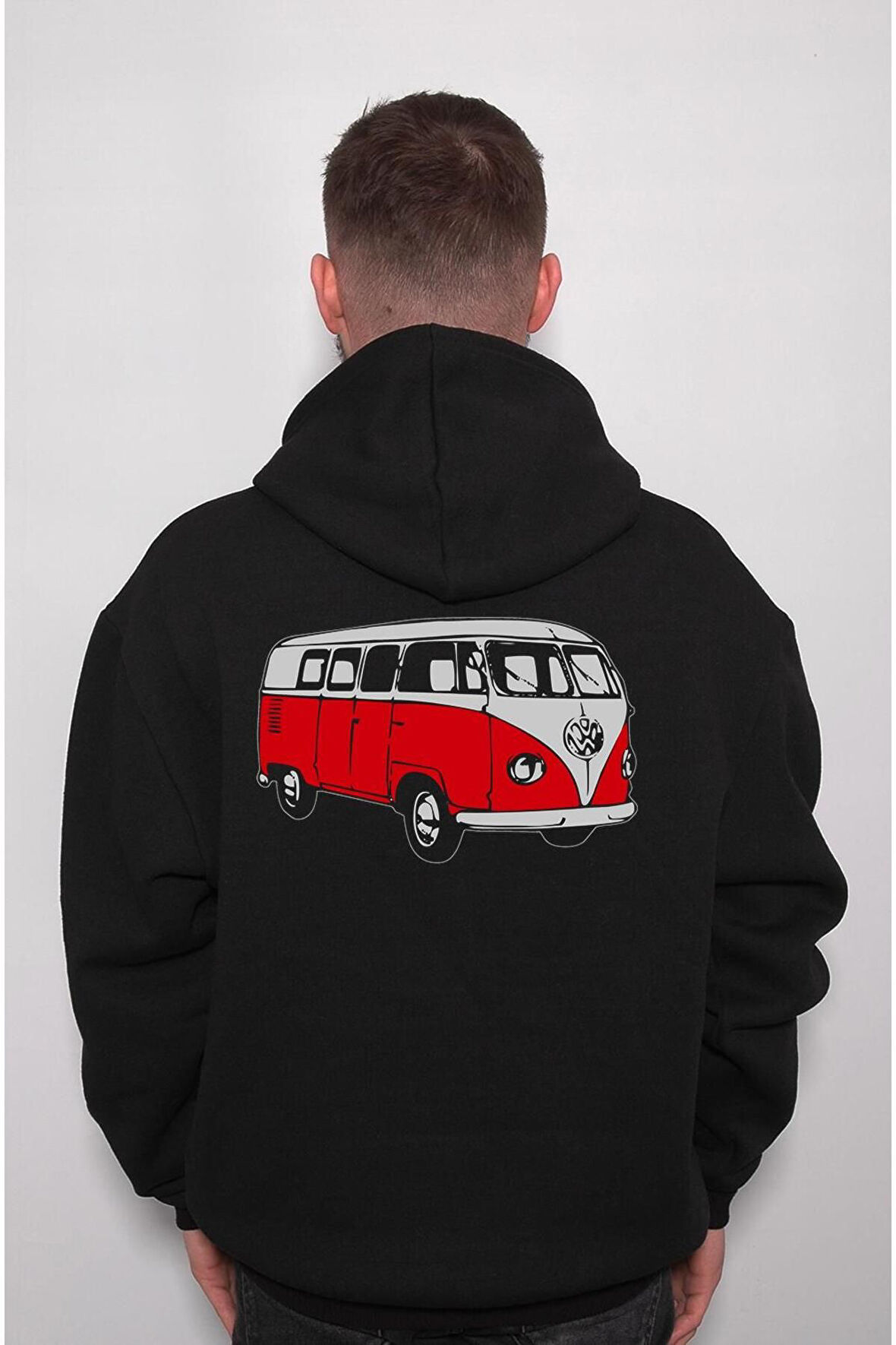 Volkswagen VW Hippie Minibüs Sweatshirt Unisex Kapüşonlu Hoodie