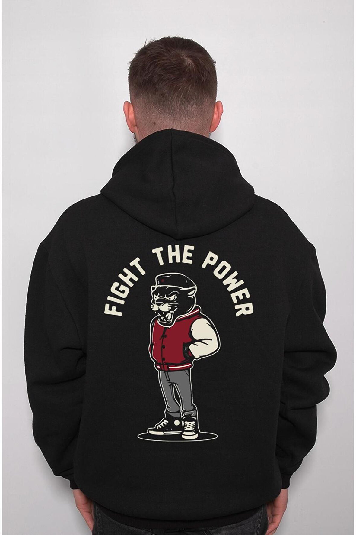 Fight The Power Güçle Savaş Korma Animal Sweatshirt Unisex Kapüşonlu Hoodie