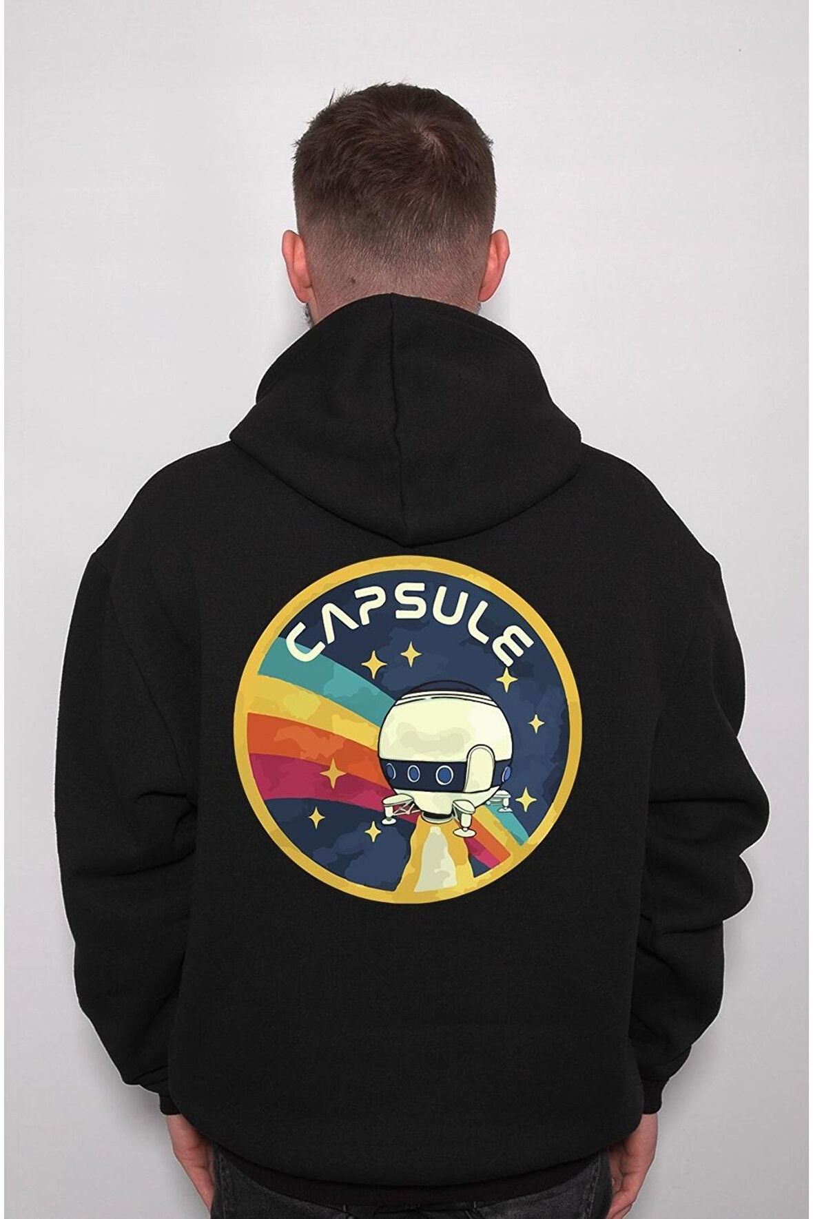 Capsule Cosmos Uzay Aracı Space Sweatshirt Unisex Kapüşonlu Hoodie