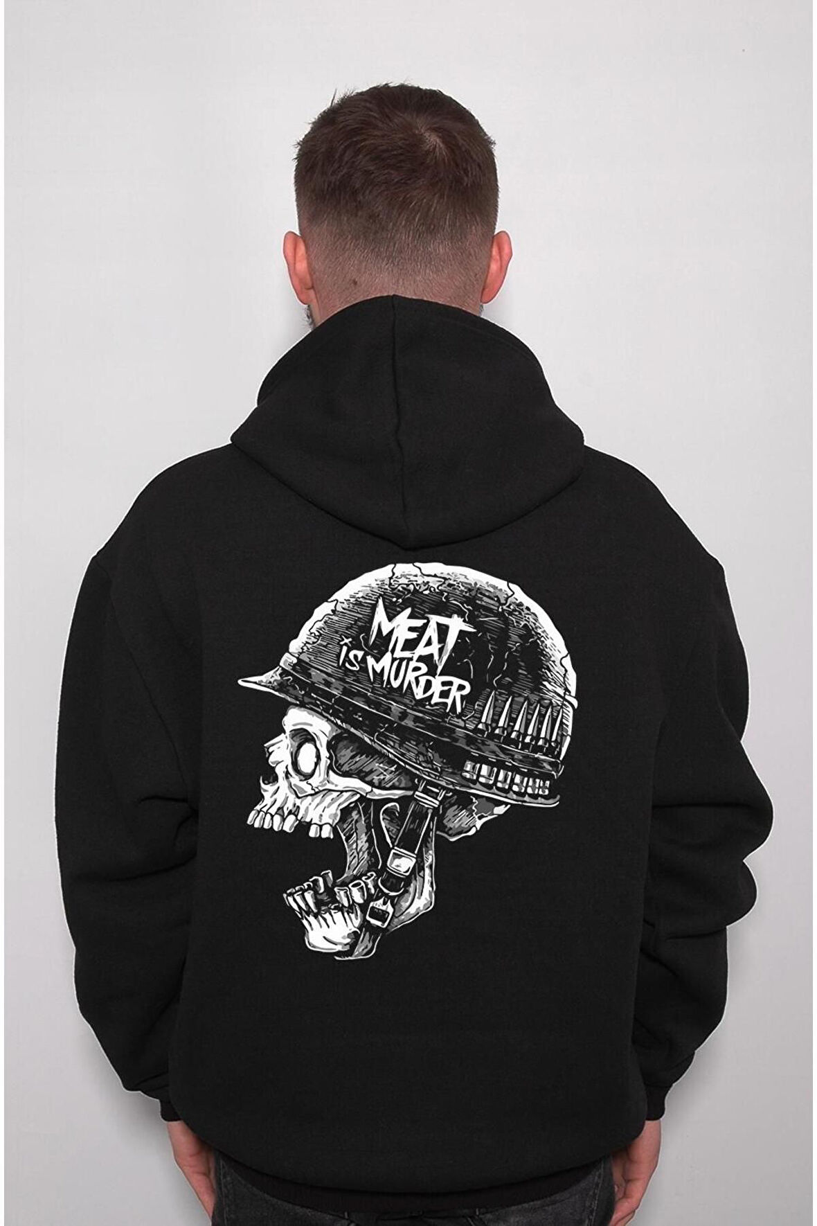 Meat Is Murder Full Metal Jacket Kubricks Film Sweatshirt Unisex Kapüşonlu Hoodie