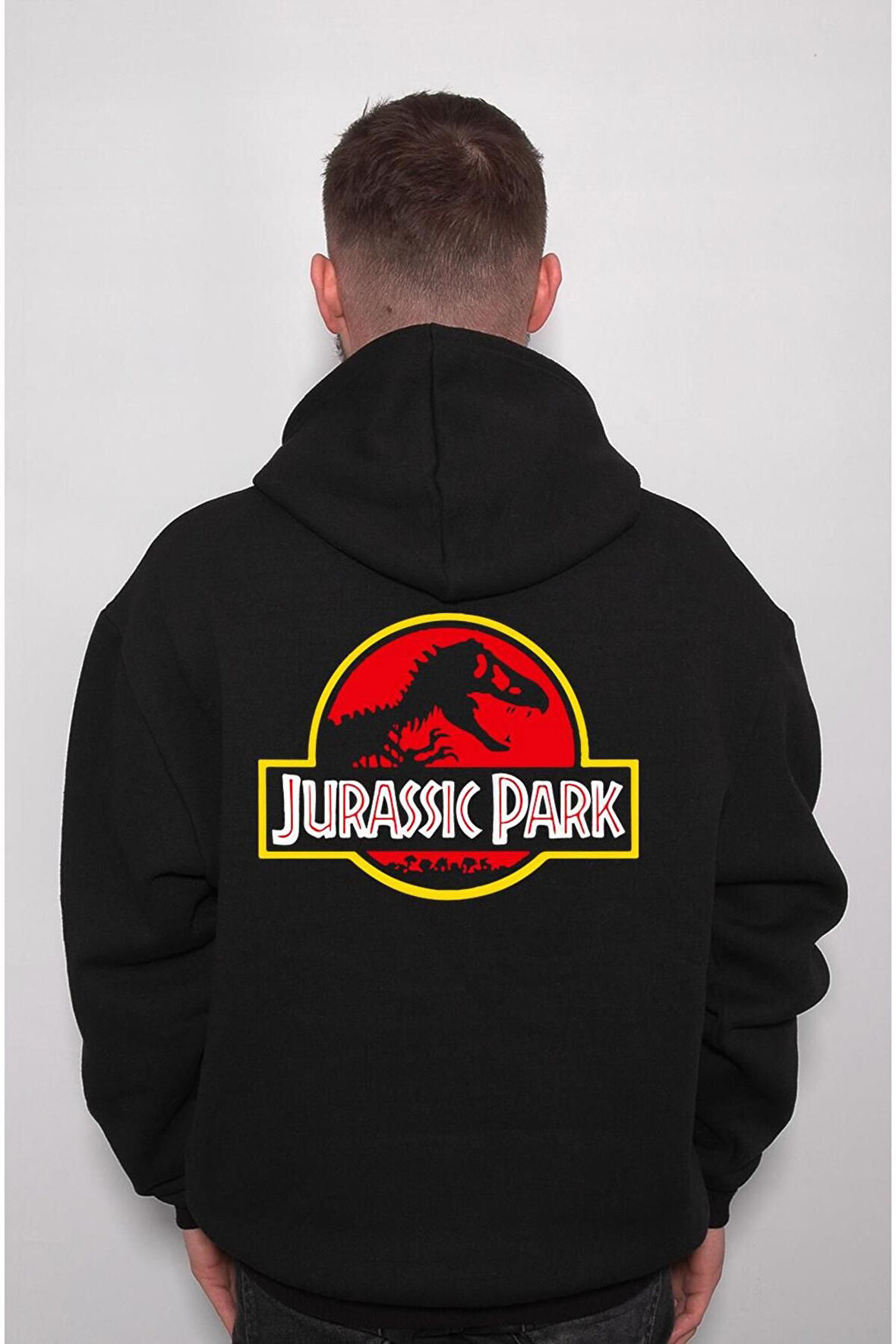 Jurassic Park Logo Dinazor Araştırmacı Sweatshirt Unisex Kapüşonlu Hoodie