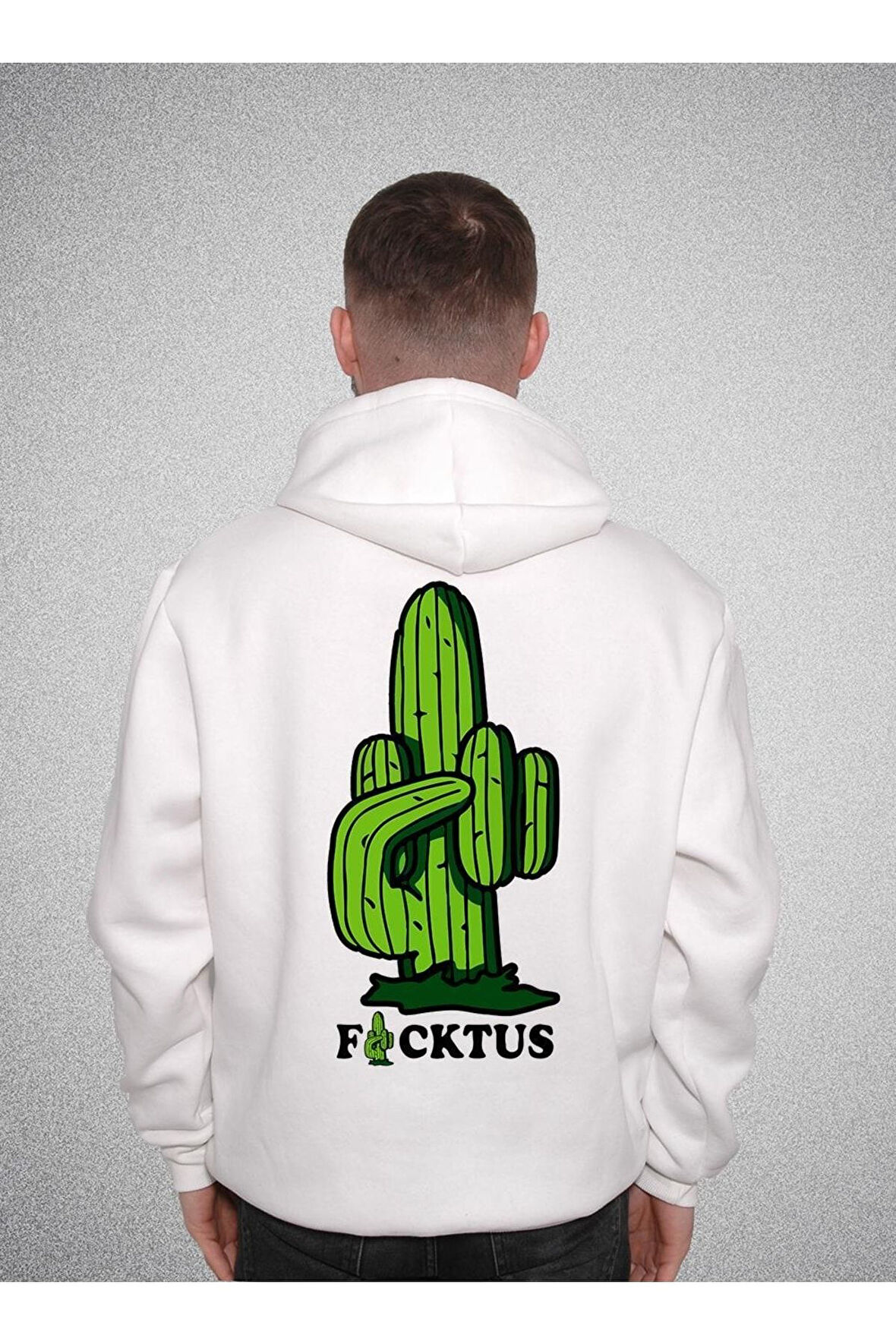 Fcktüs Kaktüs Argo Orta Parmak Sweatshirt Unisex Kapüşonlu Hoodie