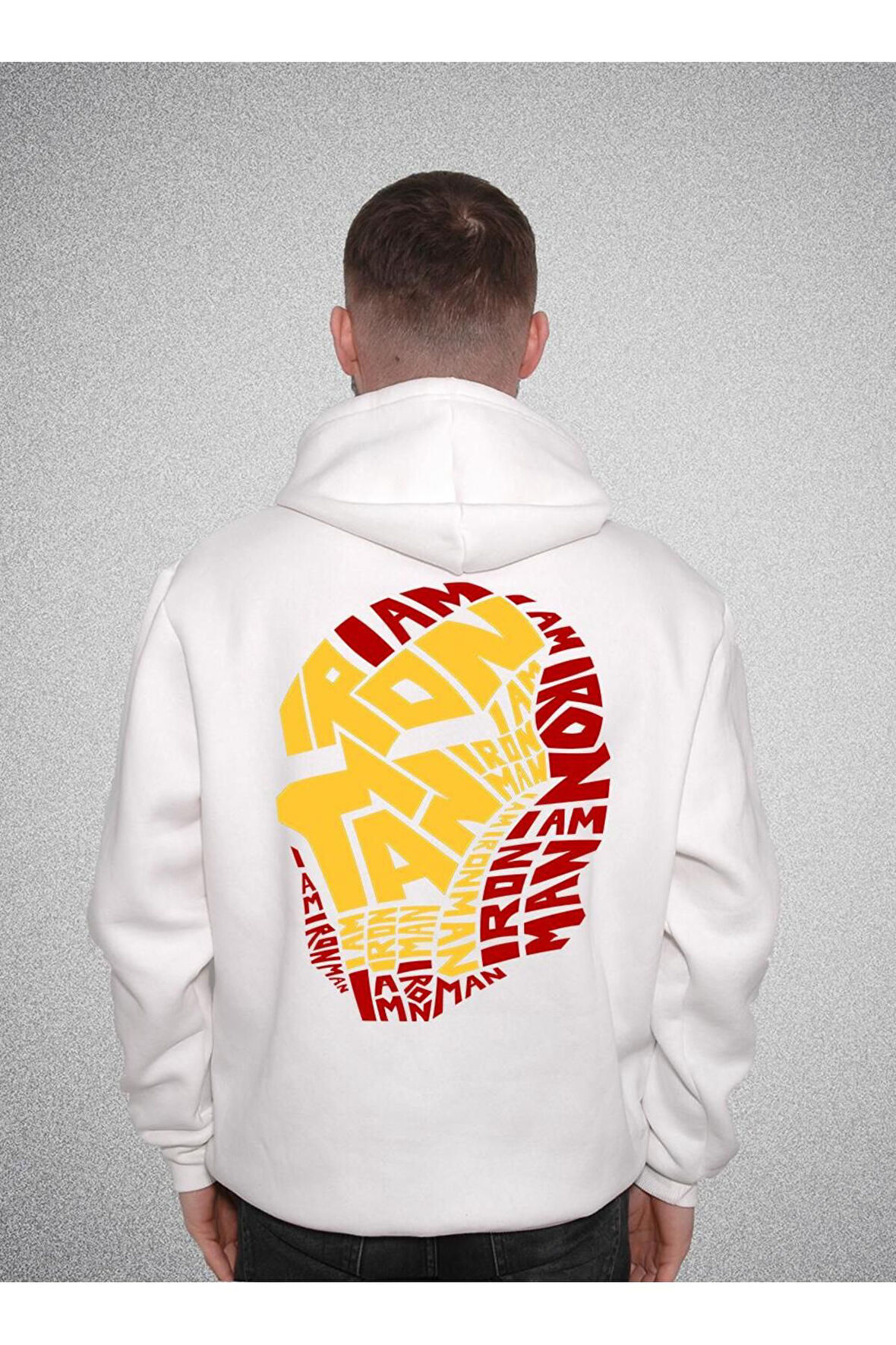 Iron Man Demir Adam Süper Kahraman Sweatshirt Unisex Kapüşonlu Hoodie