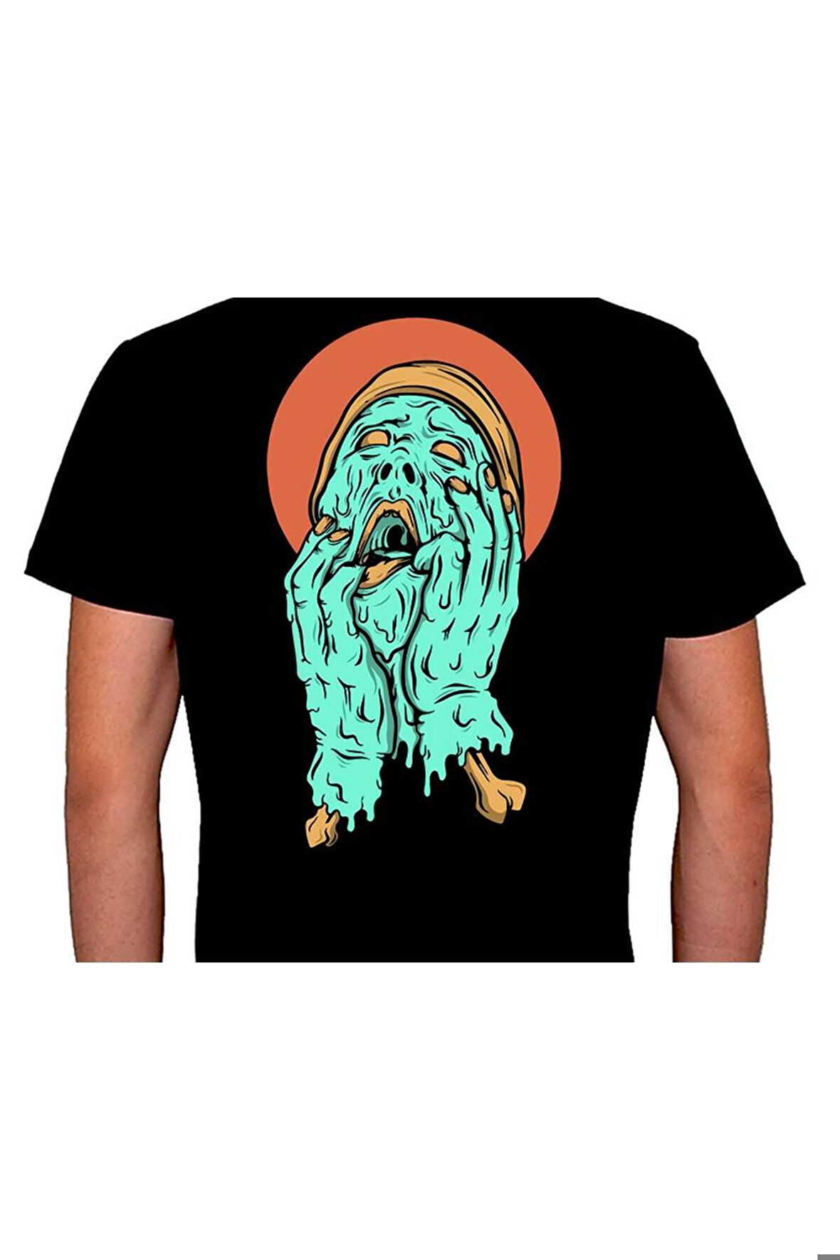 Zombie Zombi Kemik Bone Korku Retro Tişört Unisex T-shirt