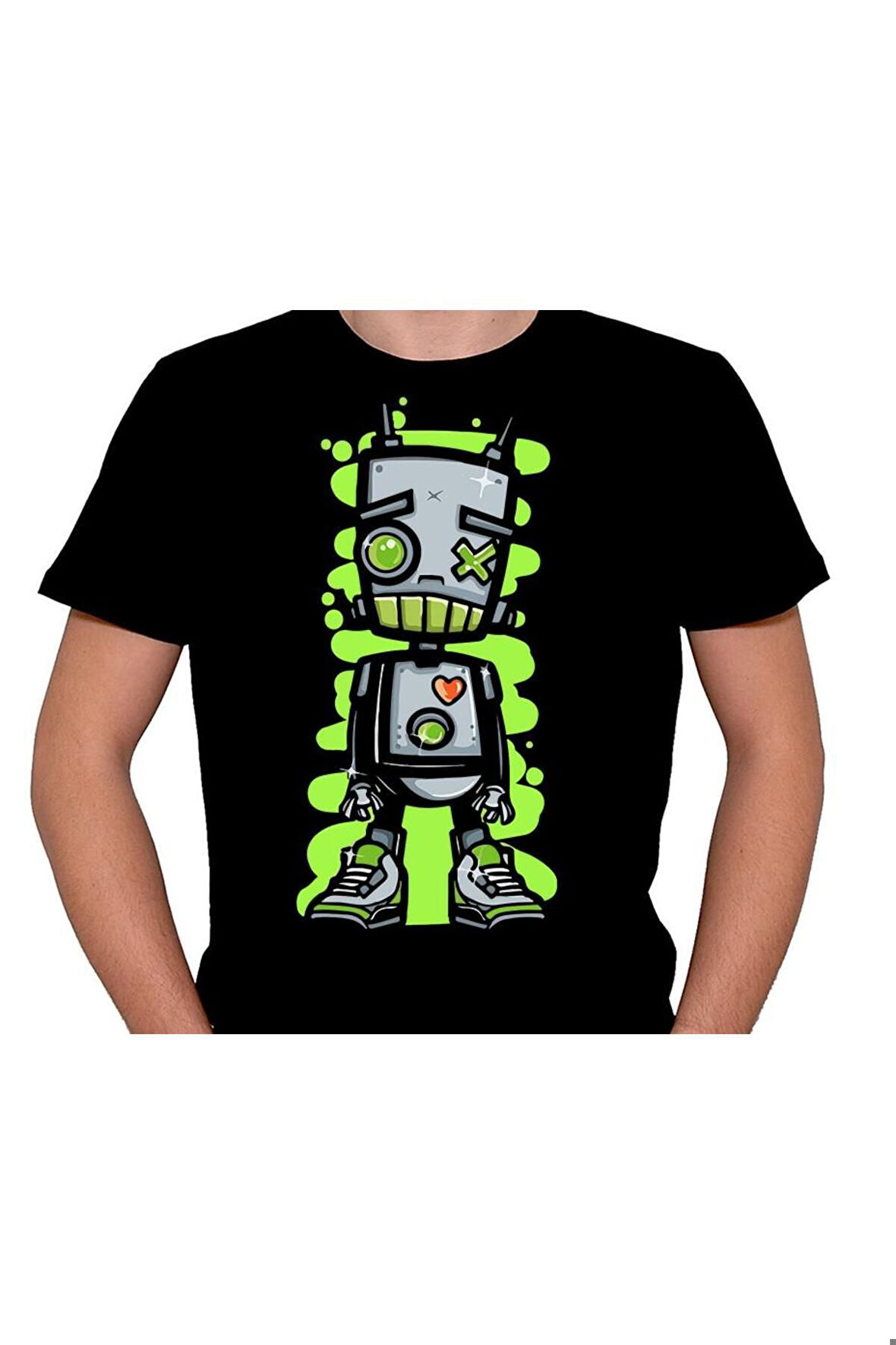 Robot Robotic Green Yeşil Tişört Unisex T-shirt