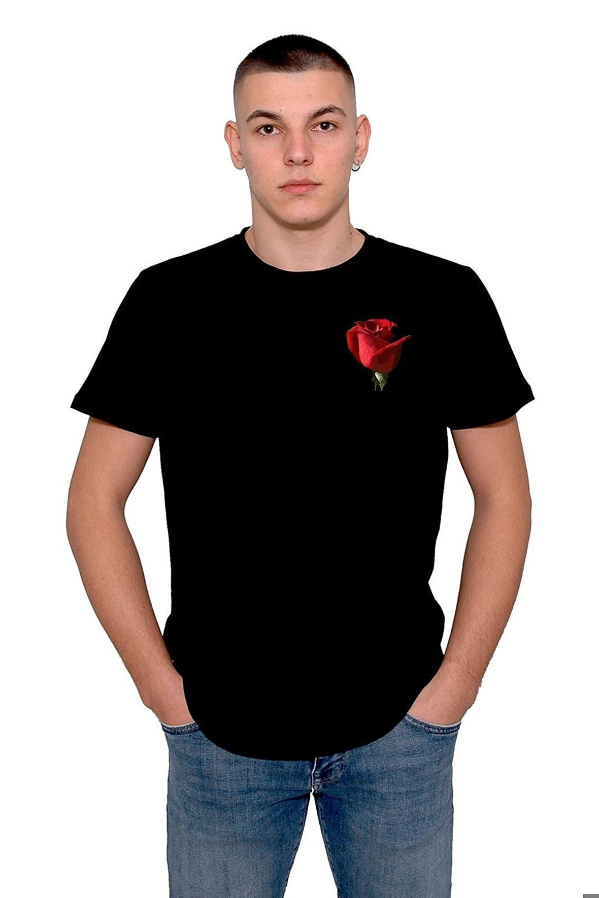 Moneykid Flower Rose Dollar Money Tişört Unisex T-shirt