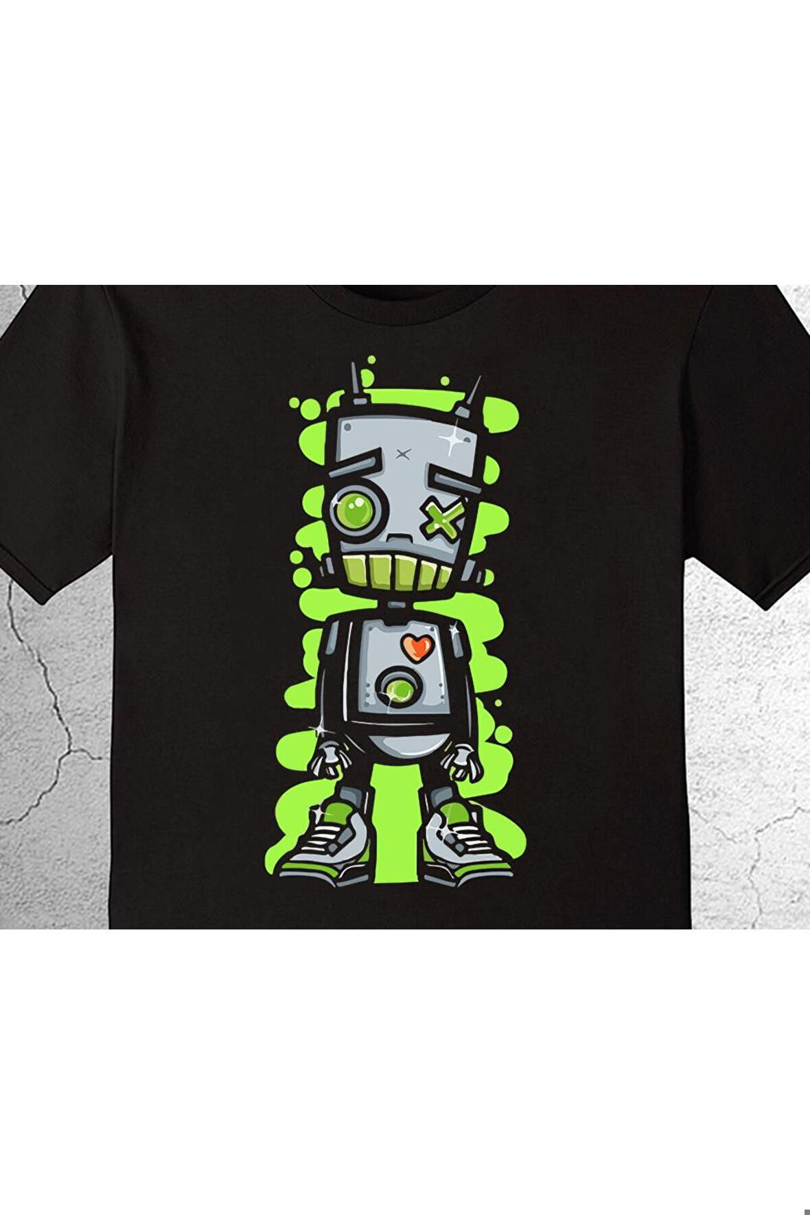 Robot Robotic Green Yeşil Tişört Çocuk T-shirt