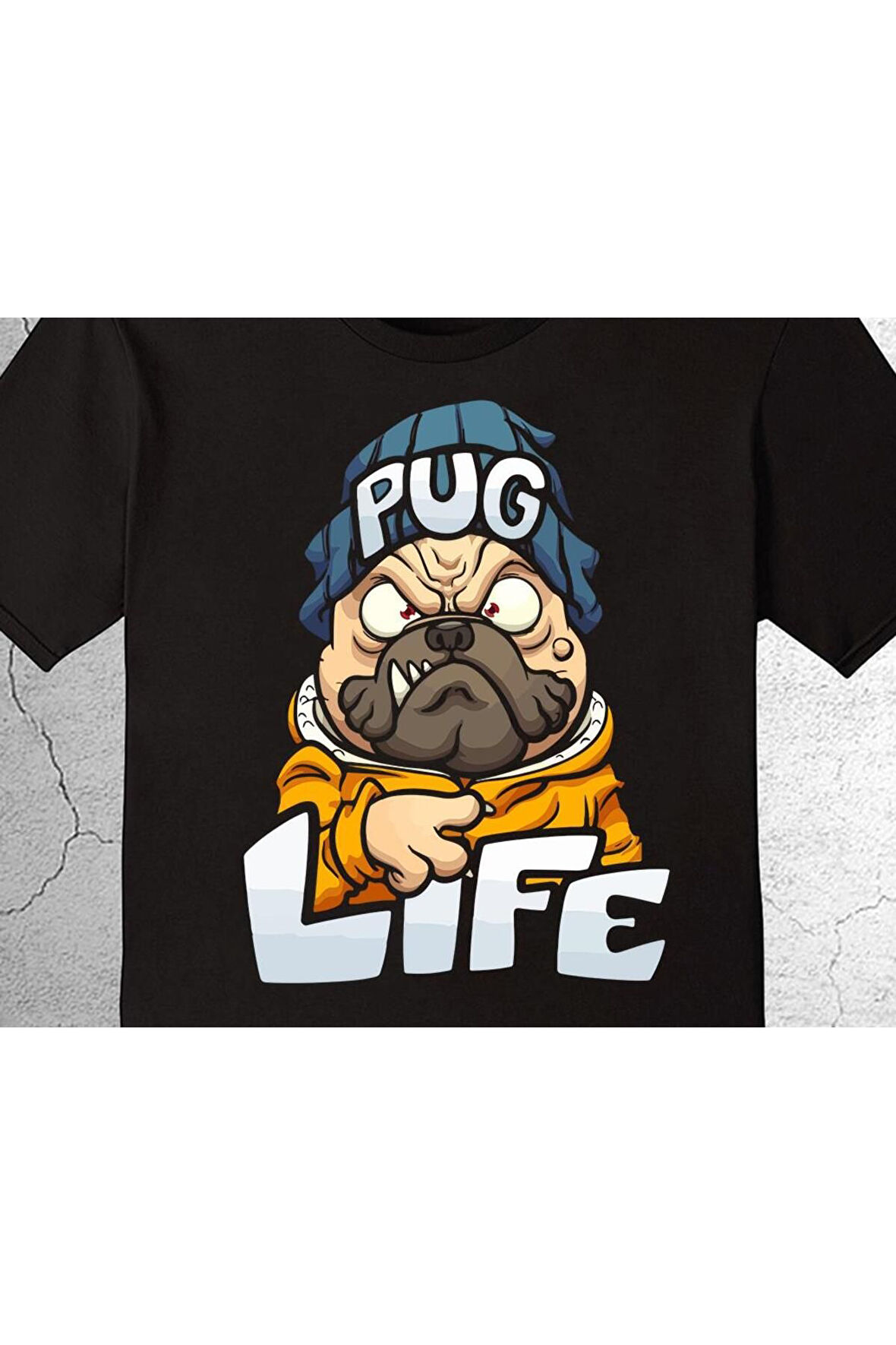 Pug Life Köpek Gangsta Dog Rıfkı Pug Tişört Çocuk T-shirt