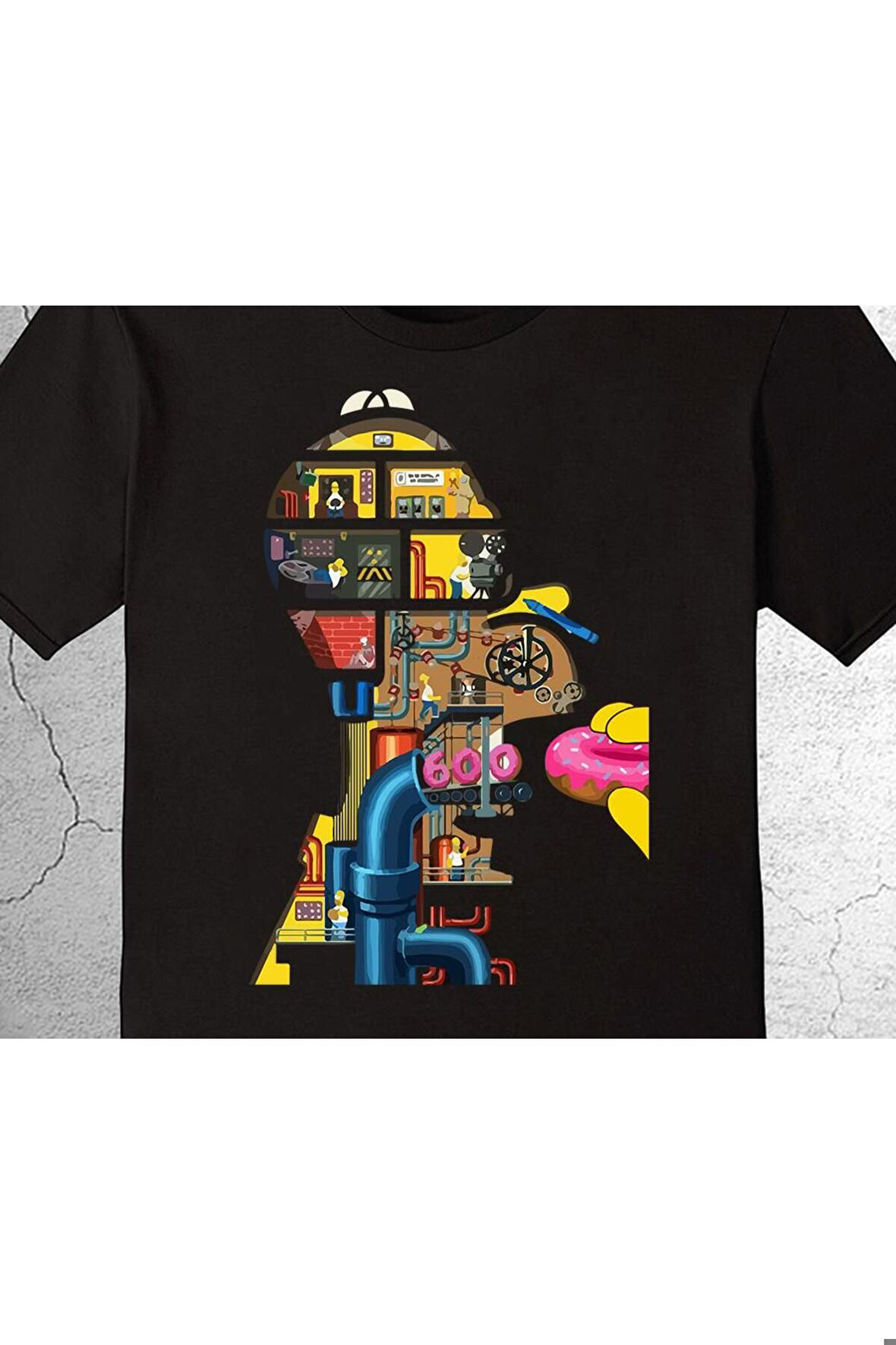 Simpson Donut Machine Simpsonlar Tişört Çocuk T-shirtbsk02-637s Simpson Donut Machine Simpsonlar Tiş