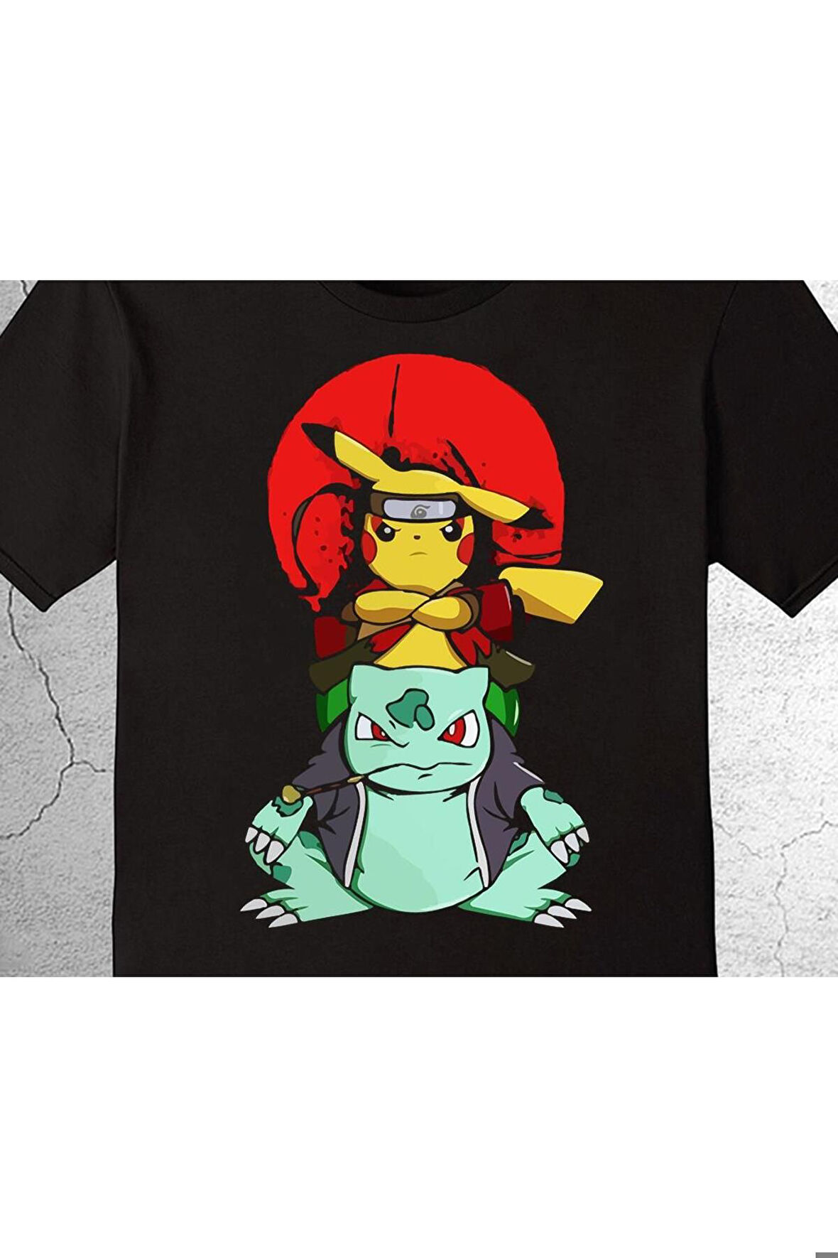 Naruto Pikachu Balbazar Bulbasaur Anime Ninja Japanese Tişört Çocuk T-shirt