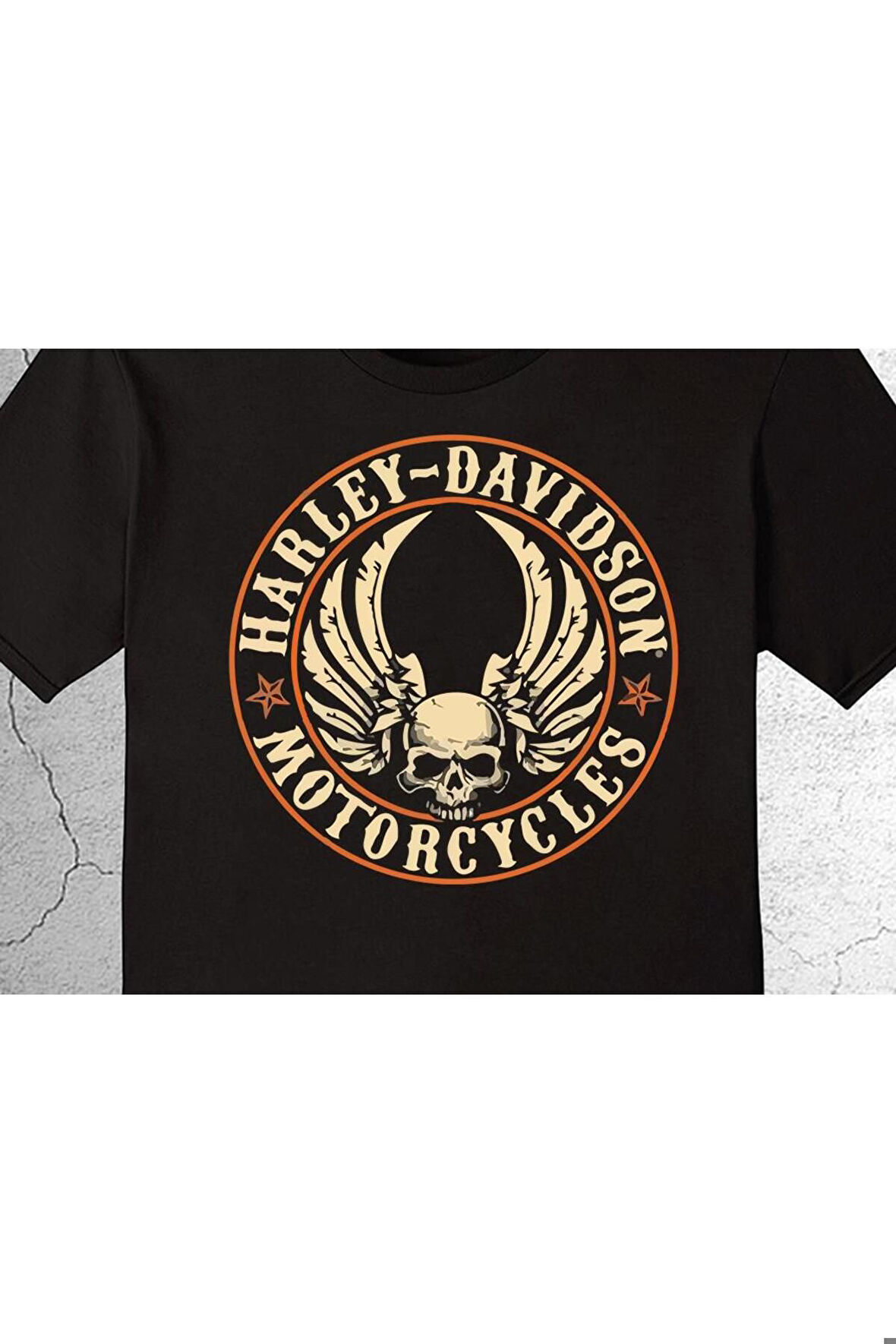Harley Davidson Motorcycle Orange Bar Tişört Çocuk T-shirt