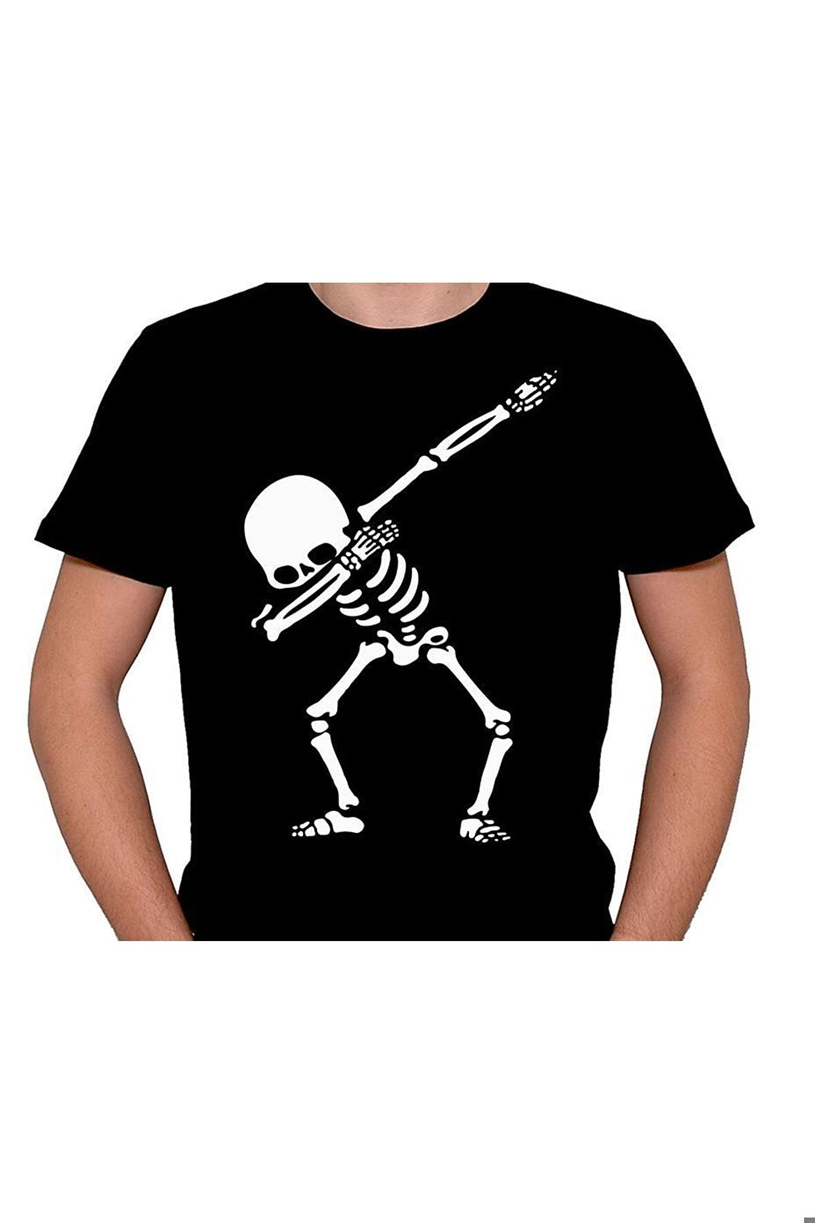 Dabbing Skeleton Dans Dance Skull Kuru Kafa Tişört Unisex T-shirt