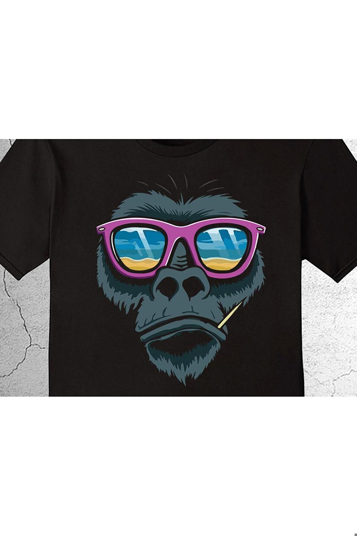 Maymun Goril Monkey Glasses Summer Beach Tişört Çocuk T-shirt