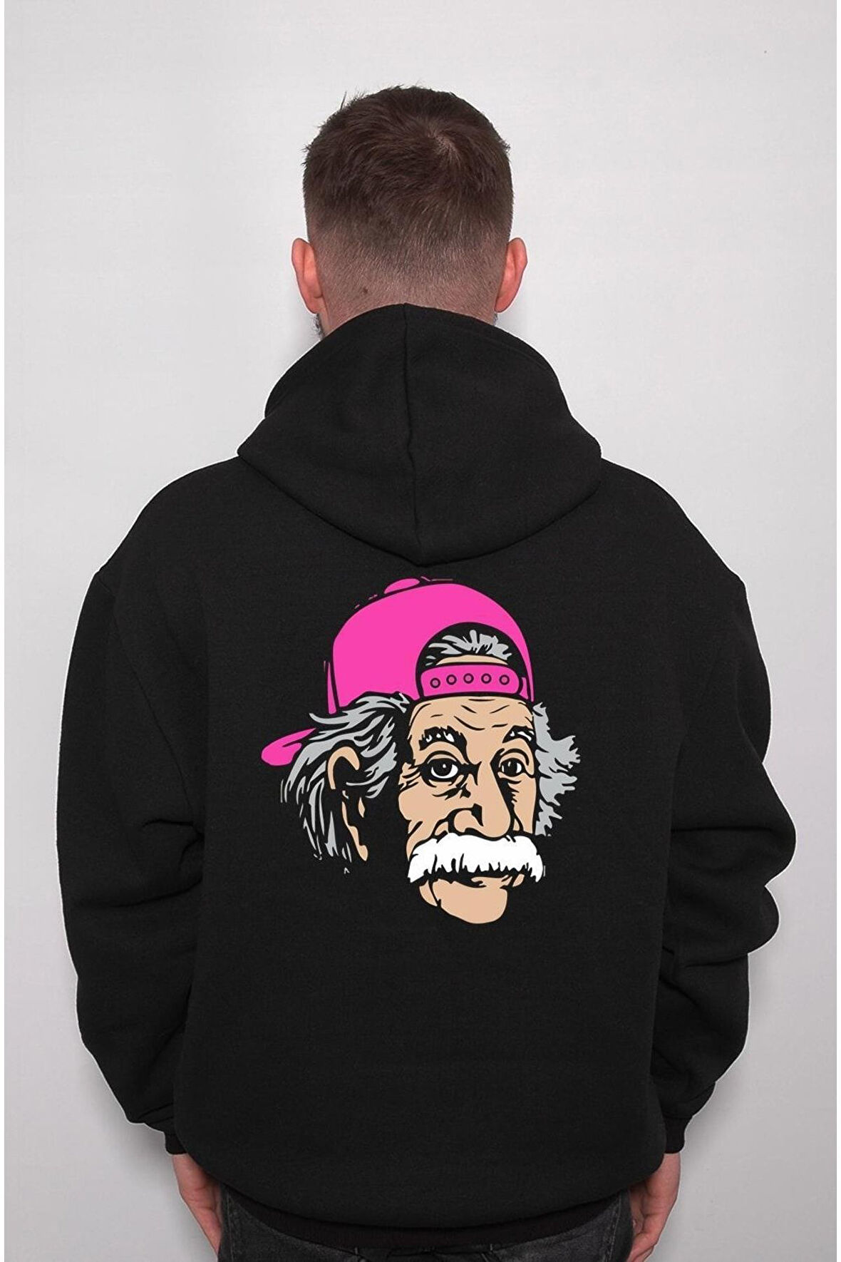Albert Einstein Hippi Kep Sweatshirt Unisex Kapüşonlu Hoodie