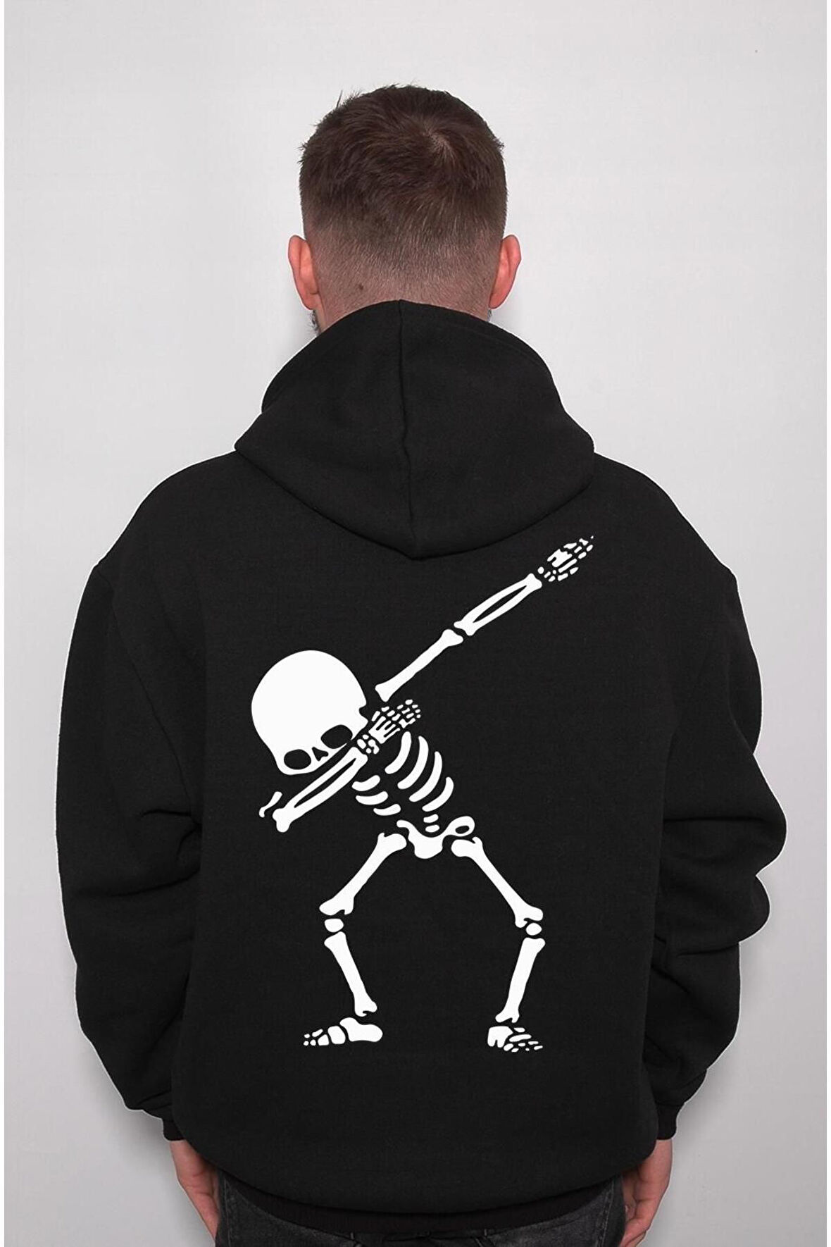 Dabbing Skeleton Dans Dance Skull Kuru Kafa Sweatshirt Unisex Kapüşonlu Hoodie