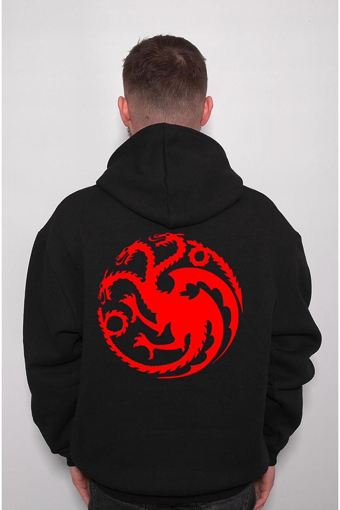 Targaryen Game Of Thrones Fıre And Blood House Sweatshirt Unisex Kapüşonlu Hoodie