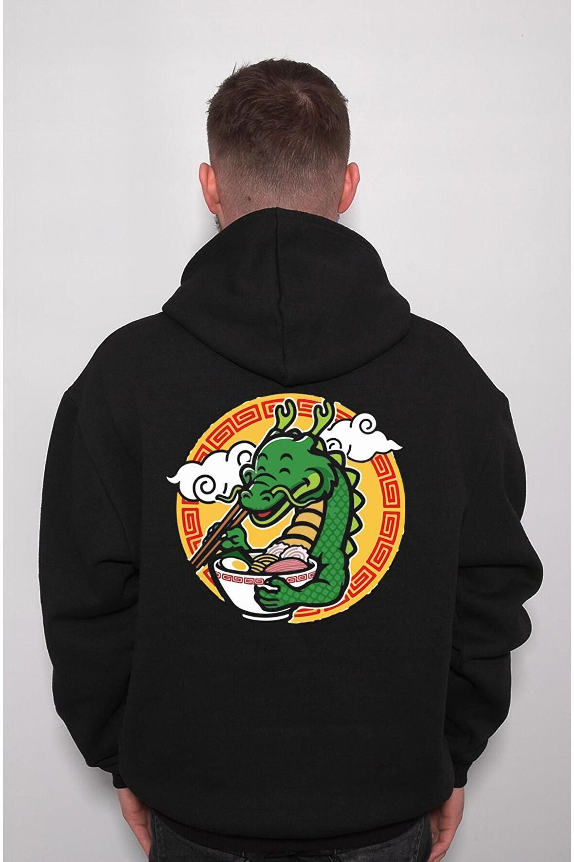 Naruto Ejderha Sushi Anime Dragon Sweatshirt Unisex Kapüşonlu Hoodie