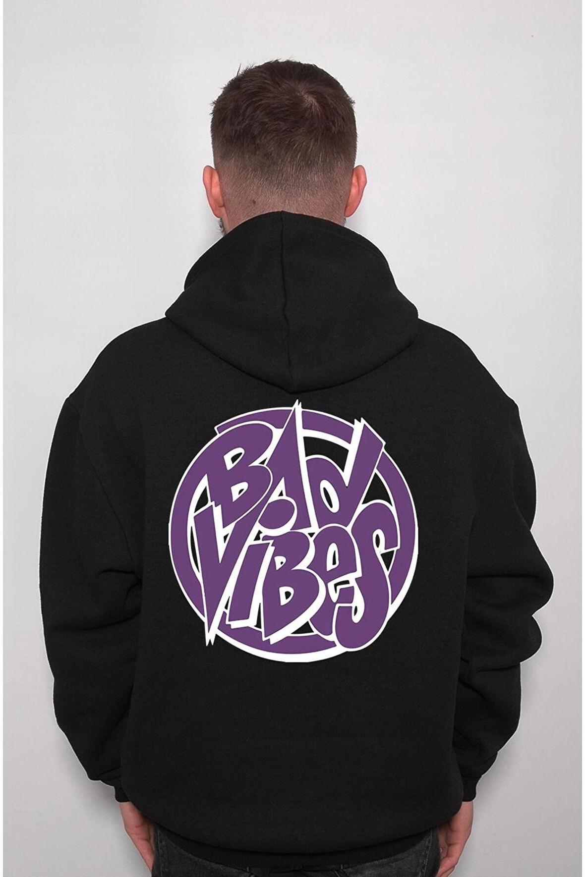 Bad Vibes Kötü His Sweatshirt Unisex Kapüşonlu Hoodie