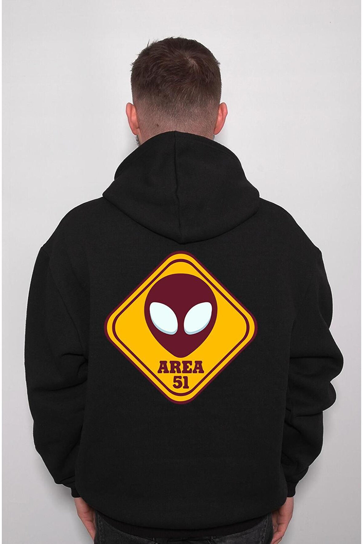 Area Meydan Uzaylı Cosmos Girilmez Sweatshirt Unisex Kapüşonlu Hoodie