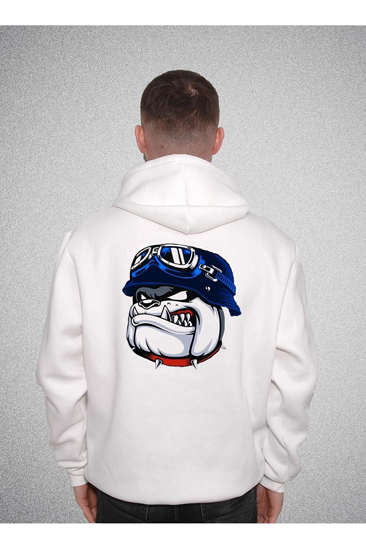 Pitbull Dog Fly Pilot Köpek Vahşi Sweatshirt Unisex Kapüşonlu Hoodie