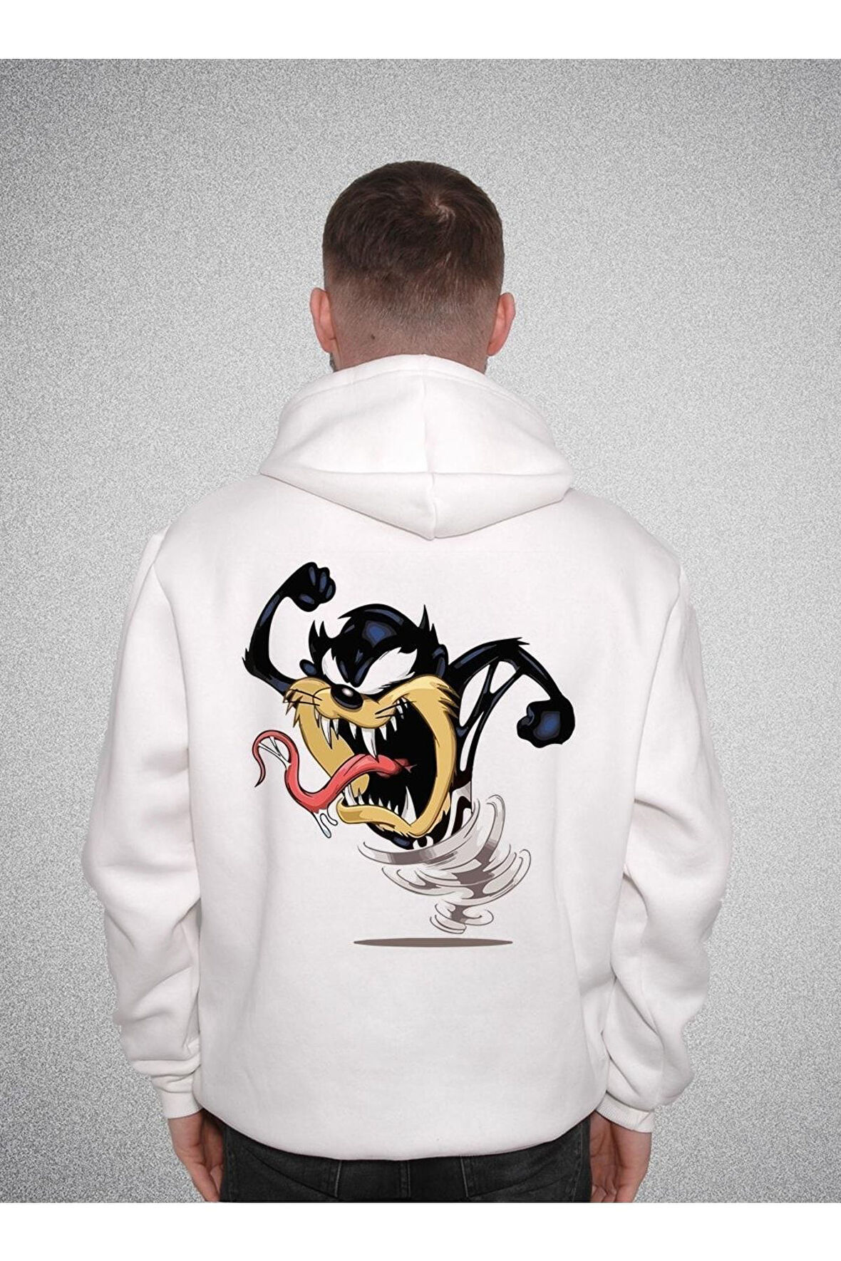 Taz Tazmania Tazmanya Canavarı Çizgi Film Sweatshirt Unisex Kapüşonlu Hoodie