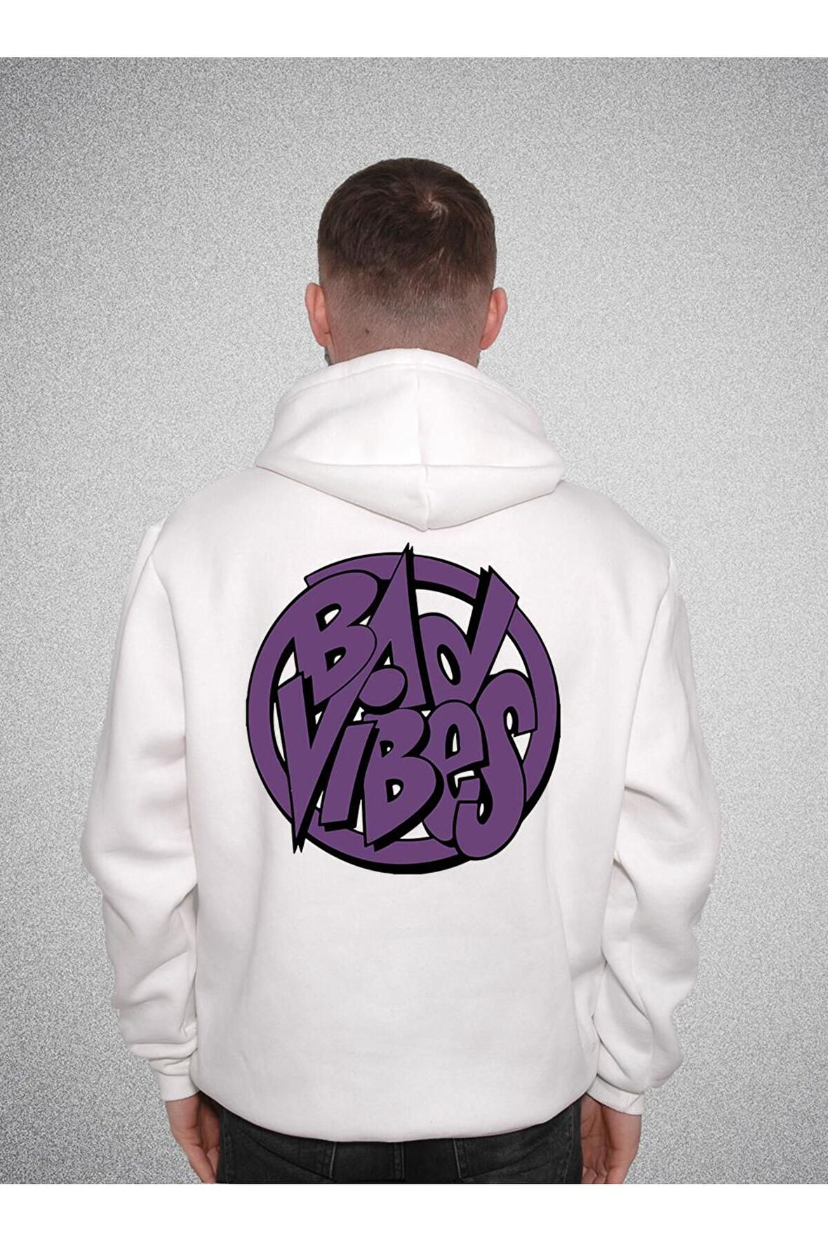 Bad Vibes Kötü His Sweatshirt Unisex Kapüşonlu Hoodie
