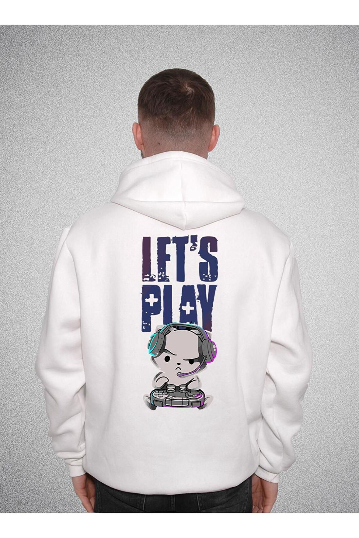 Lets Play Cat Dj Kedi Party Time Sweatshirt Unisex Kapüşonlu Hoodie