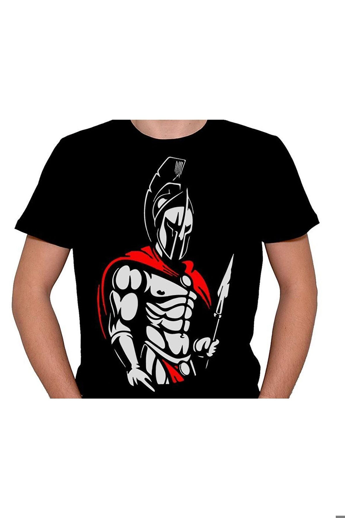 Spartan Moaon Aabe Spartalı Kask Mızrak Tişört Unisex T-shirt