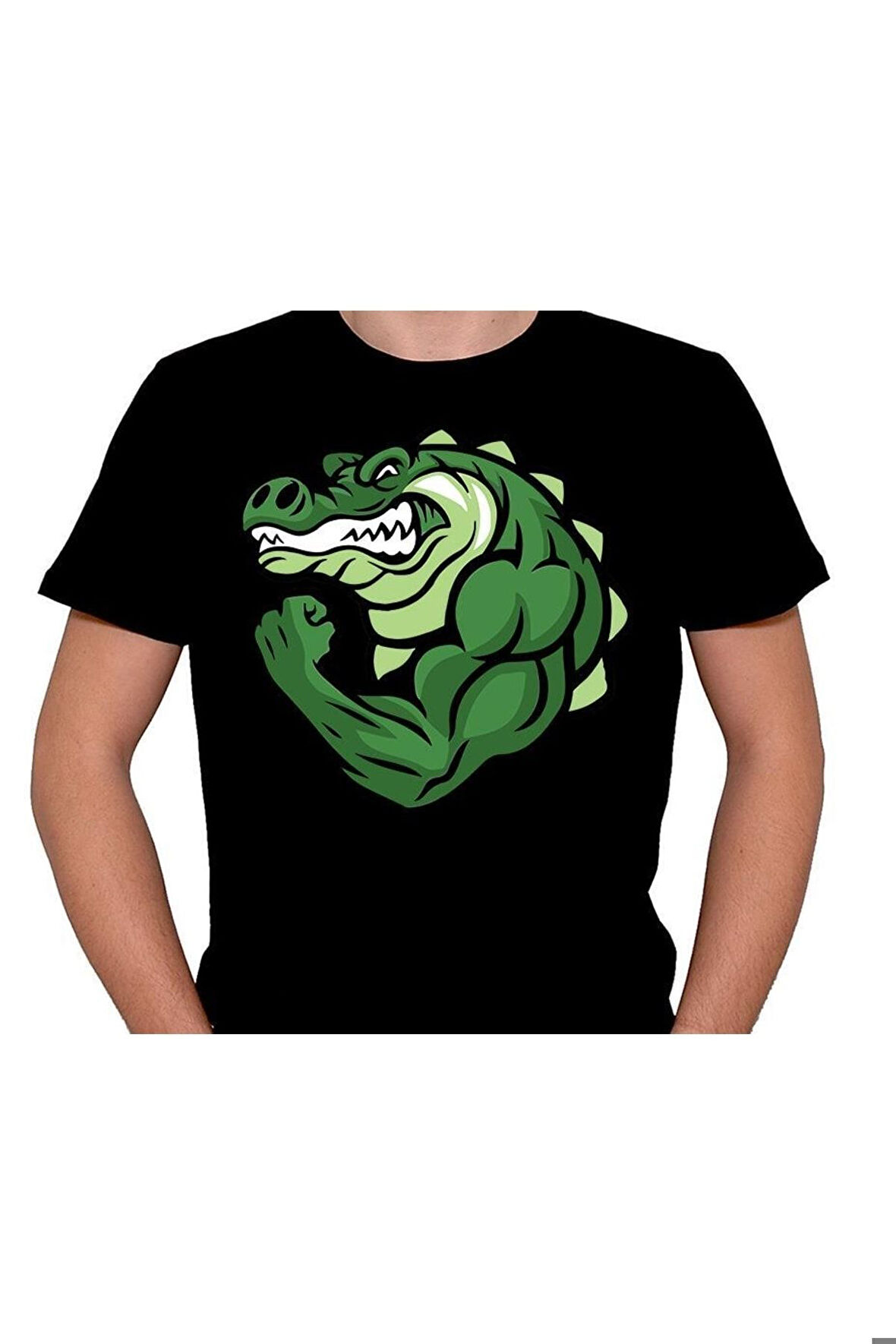 Bodybuilding Timsah Kas Sporcu Gym Fitness Tişört Unisex T-shirt