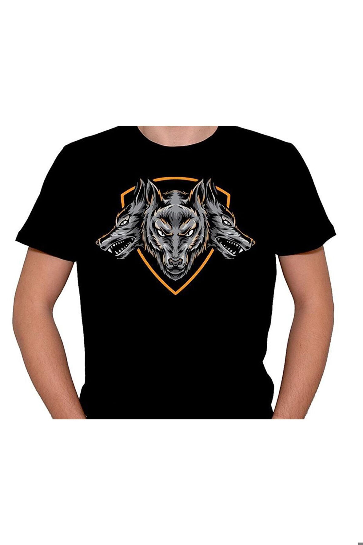Wolf Kurt 3 Kafa Kurt Bozkurt Tişört Unisex T-shirt