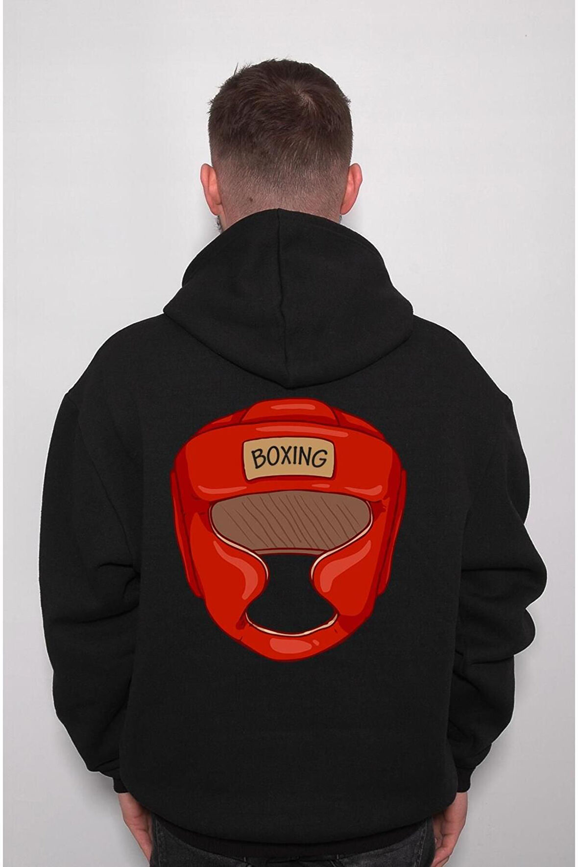 Box Boxing Kask Ring Muay Thai Sweatshirt Unisex Kapüşonlu Hoodie