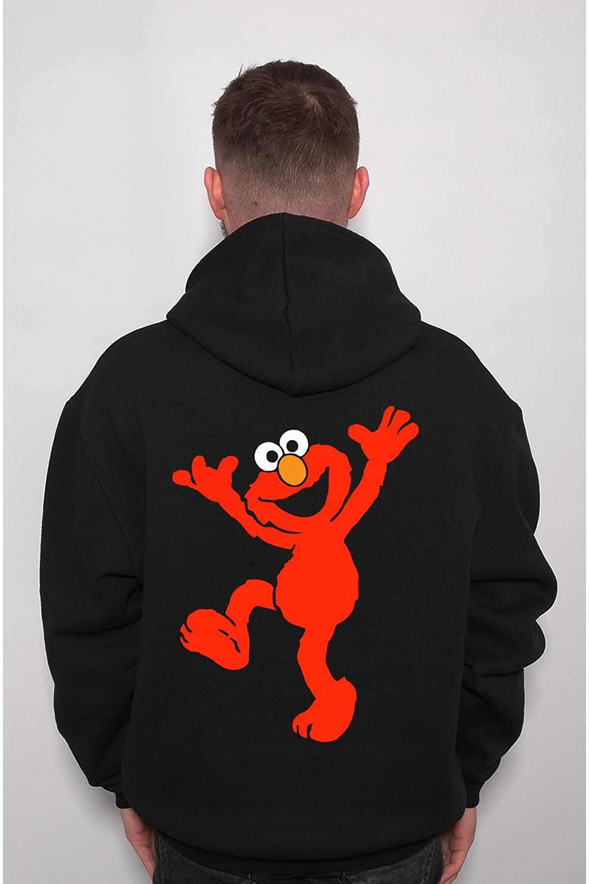 Susam Sokağı Sesame Street Elmo Sweatshirt Unisex Kapüşonlu Hoodie