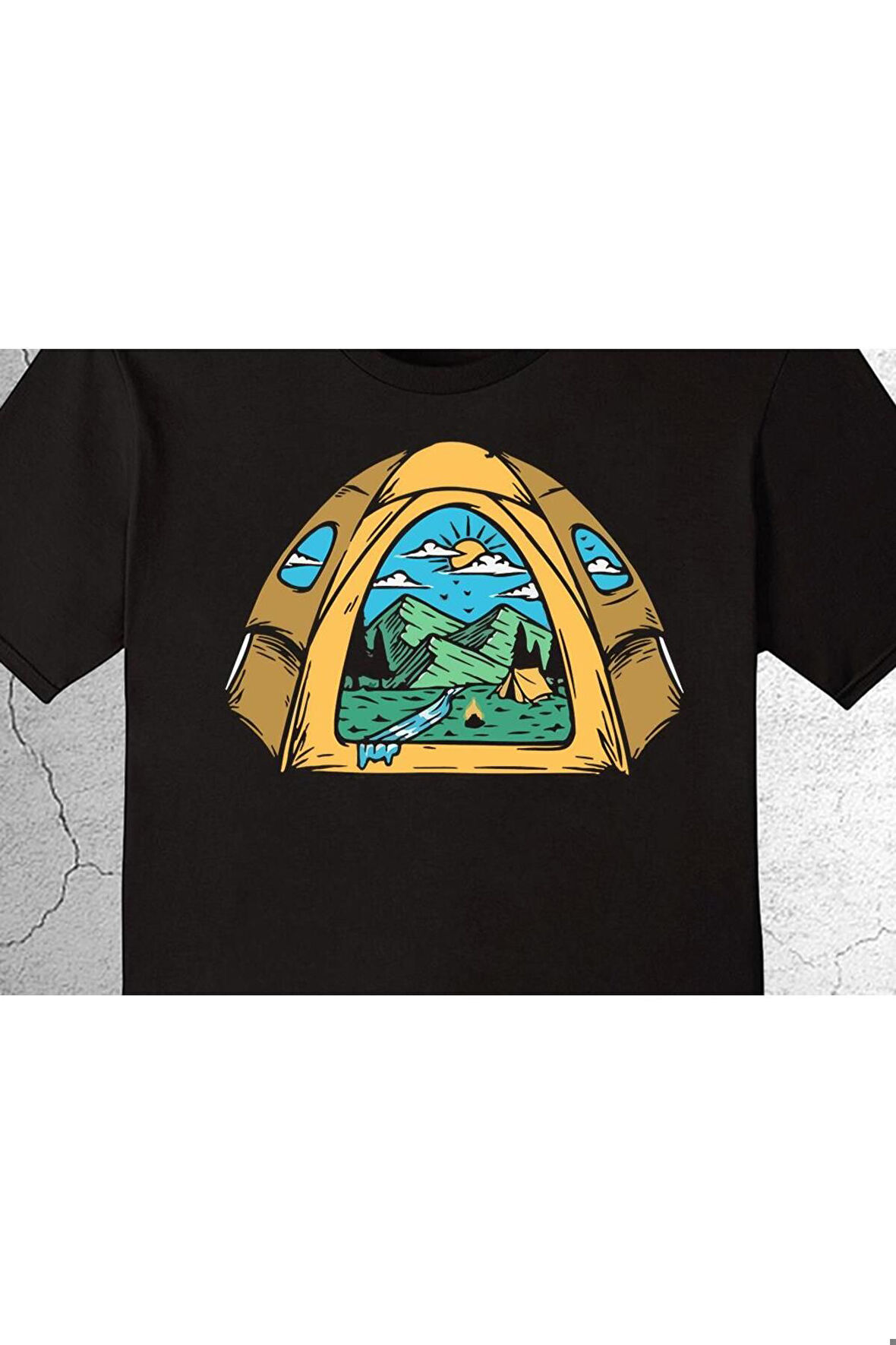 Adventure Awaits Kamp Çadır Camping Camp Doğa Tişört Çocuk T-shirt