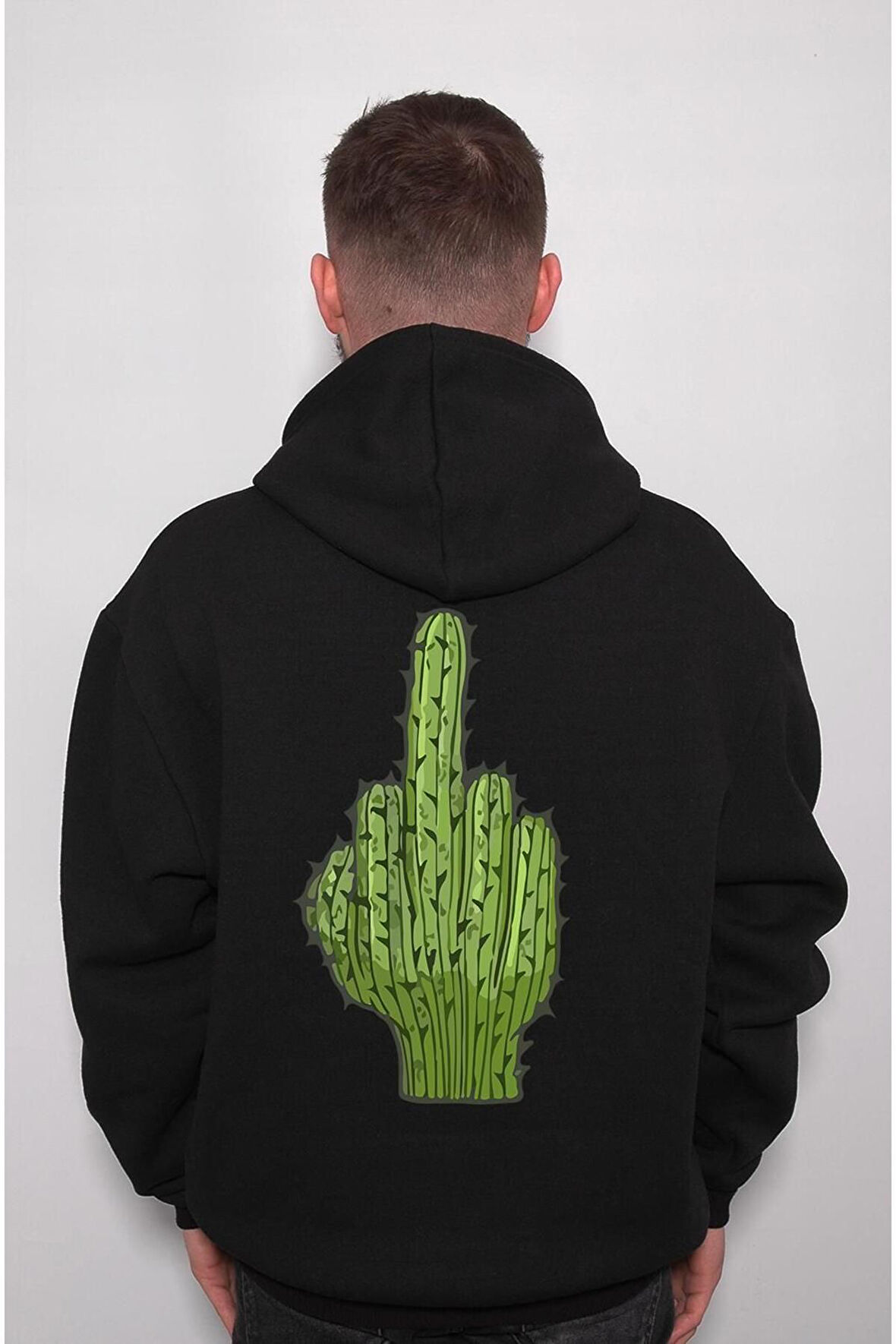 Fcktüs Kaktüs Argo Orta Parmak Sweatshirt Unisex Kapüşonlu Hoodie
