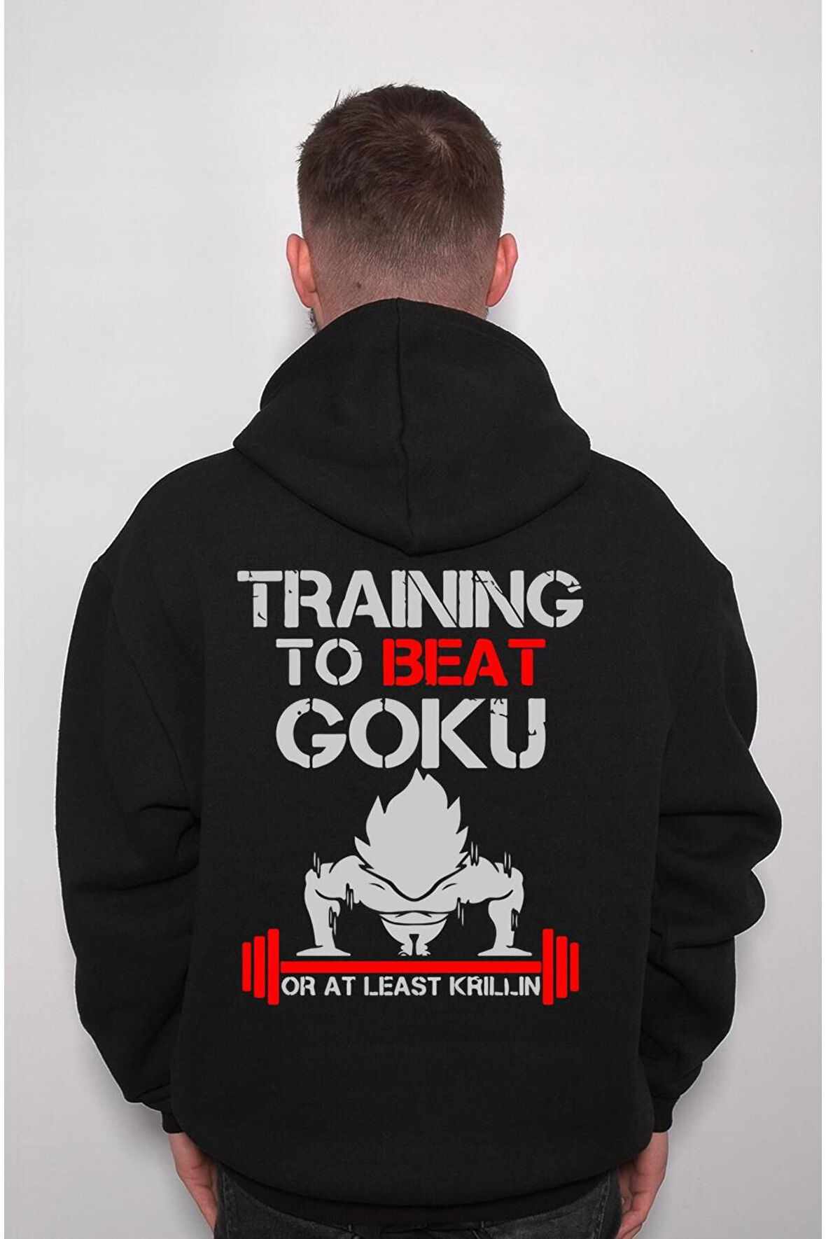 Training To Beat Goku Gym Fitness Halter Sweatshirt Unisex Kapüşonlu Hoodie