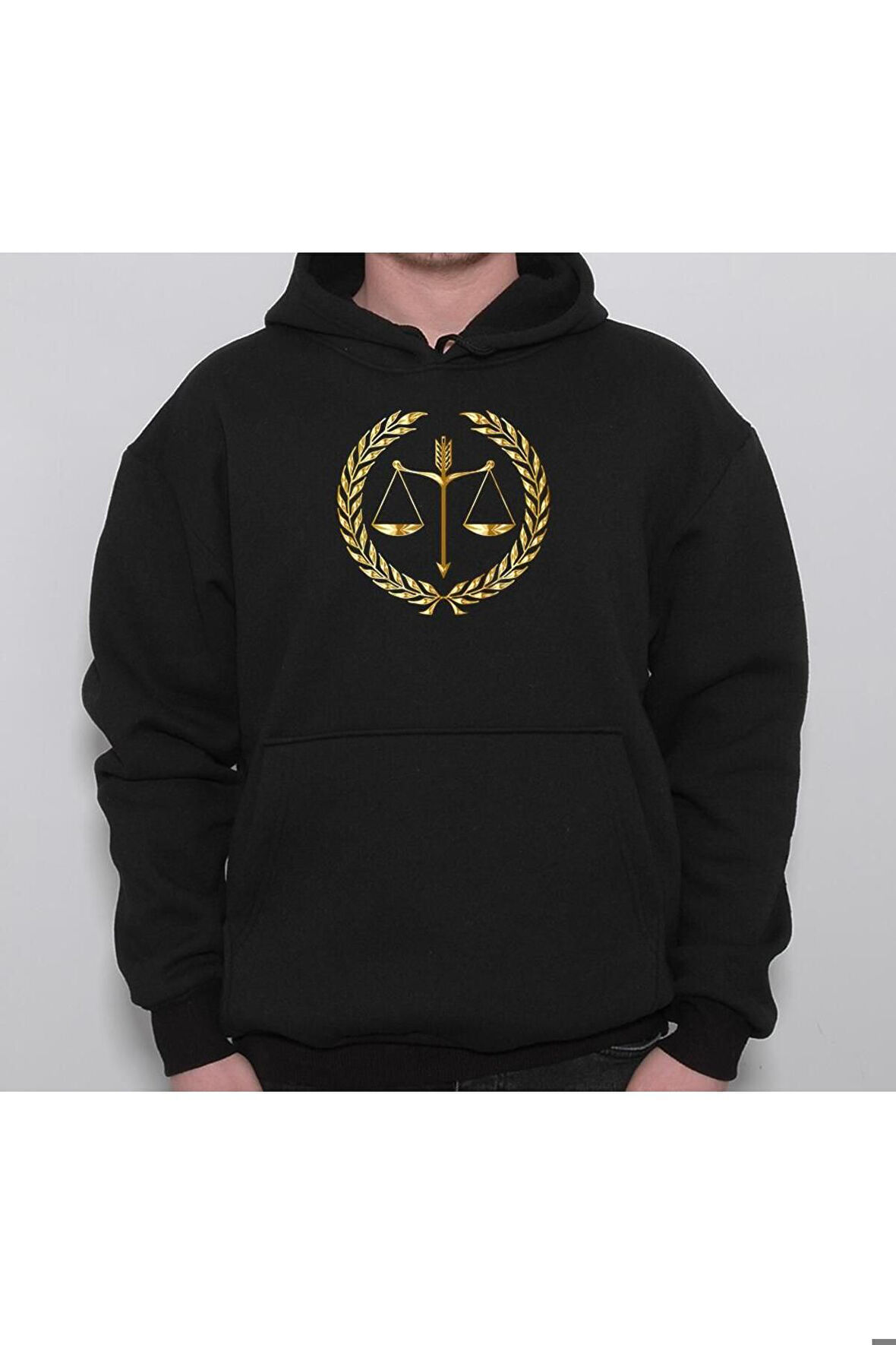 Avukat Adalet Terazi Hukuk Dava Eşitlik Sweatshirt Unisex Kapüşonlu Hoodie
