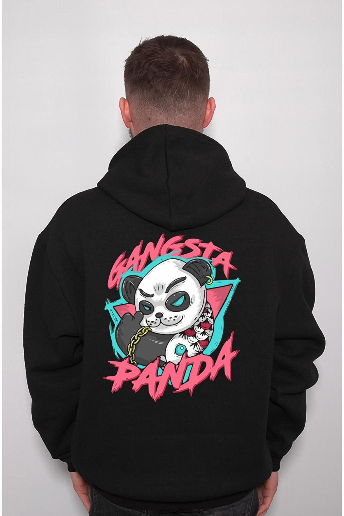 Gangsta Panda Animal Warior Guns Sweatshirt Unisex Kapüşonlu Hoodie