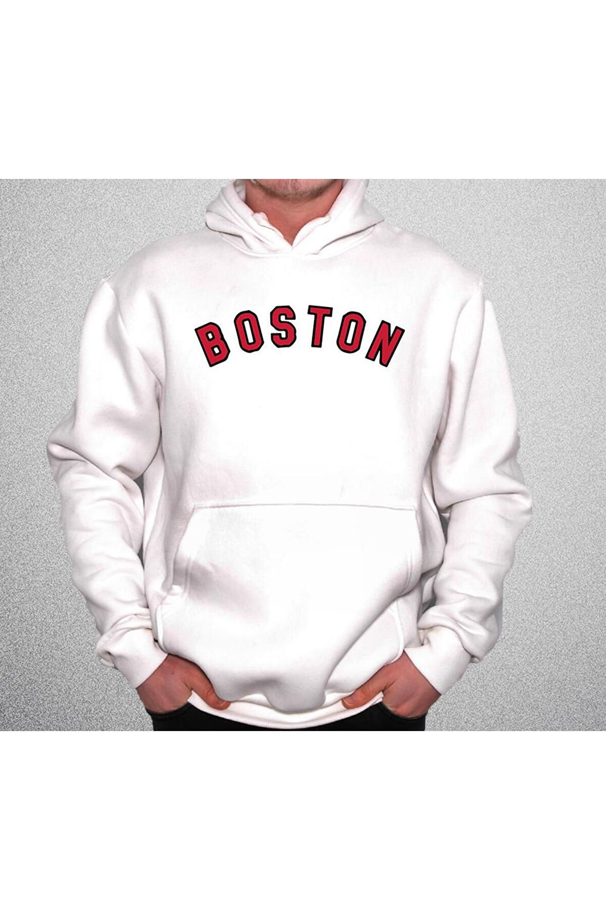 Boston England Ingiltere Sweatshirt Unisex Kapüşonlu Hoodie