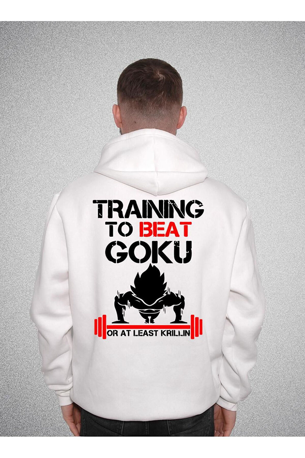 Training To Beat Goku Gym Fitness Halter Sweatshirt Unisex Kapüşonlu Hoodie