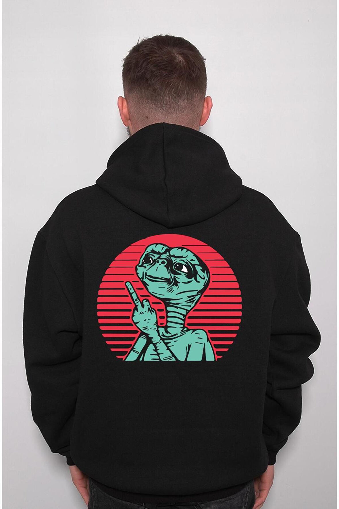 Uzaylı Cosmos Space Retro Sweatshirt Unisex Kapüşonlu Hoodie