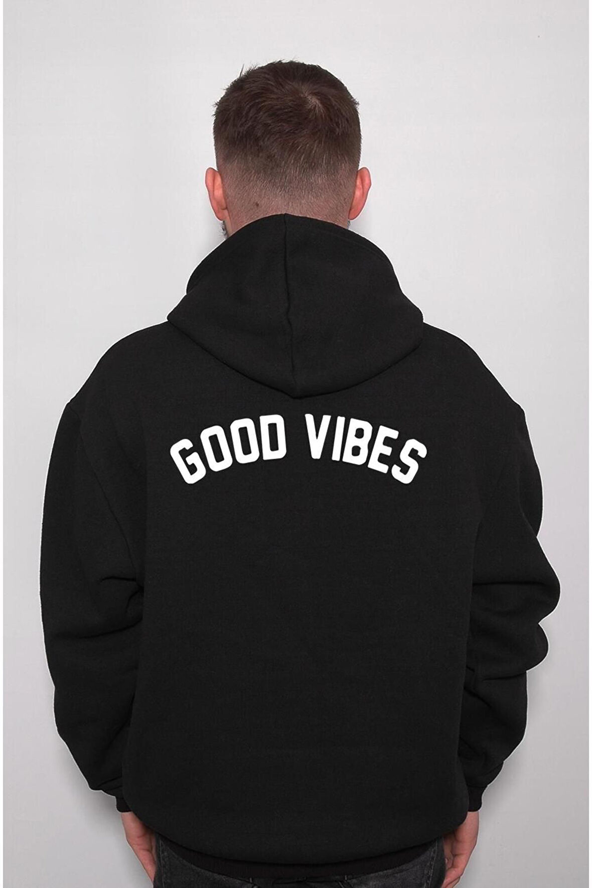Good Vibes Iyi Enerji Enerjik Sweatshirt Unisex Kapüşonlu Hoodie