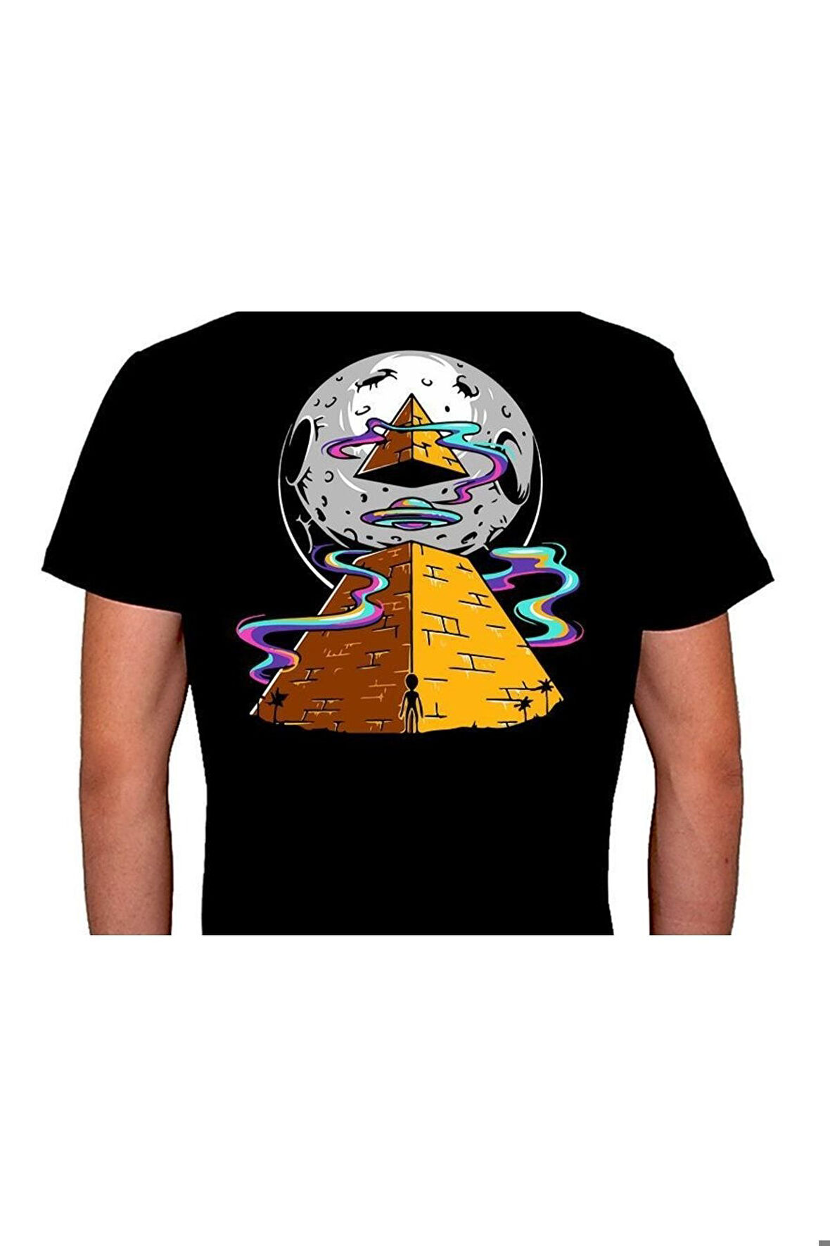 Mısır Piramit Uzay Gemisi Cosmos Space Egypt Tişört Unisex T-shirt