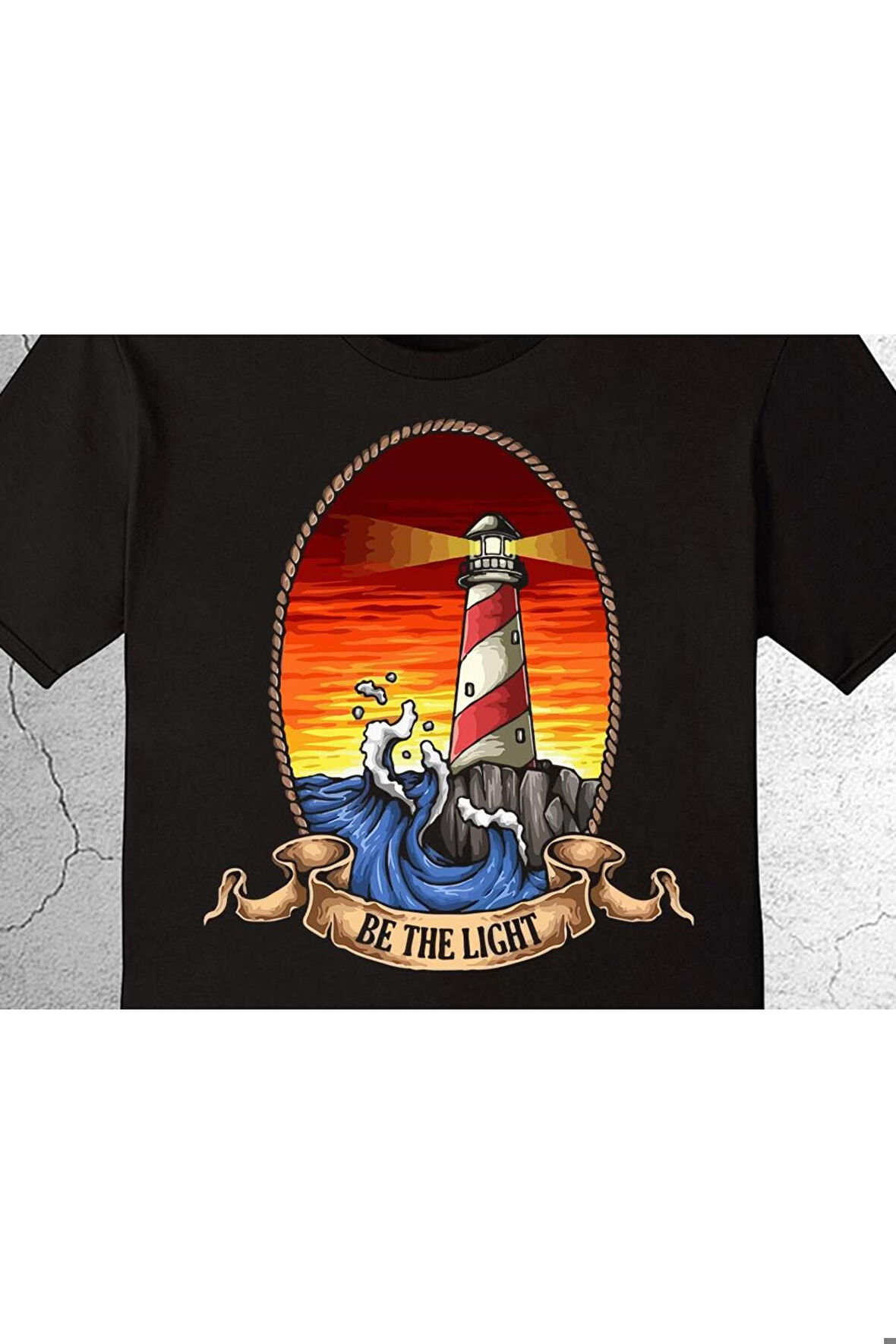 Deniz Feneri Kule Dalga Be The Light Tişört Çocuk T-shirt