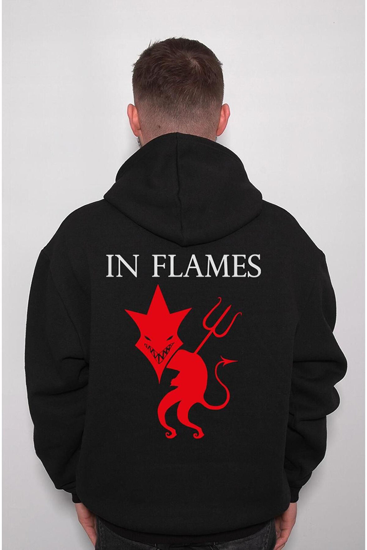 In Flames Jesterhead Devil Şeytan Sweatshirt Unisex Kapüşonlu Hoodie