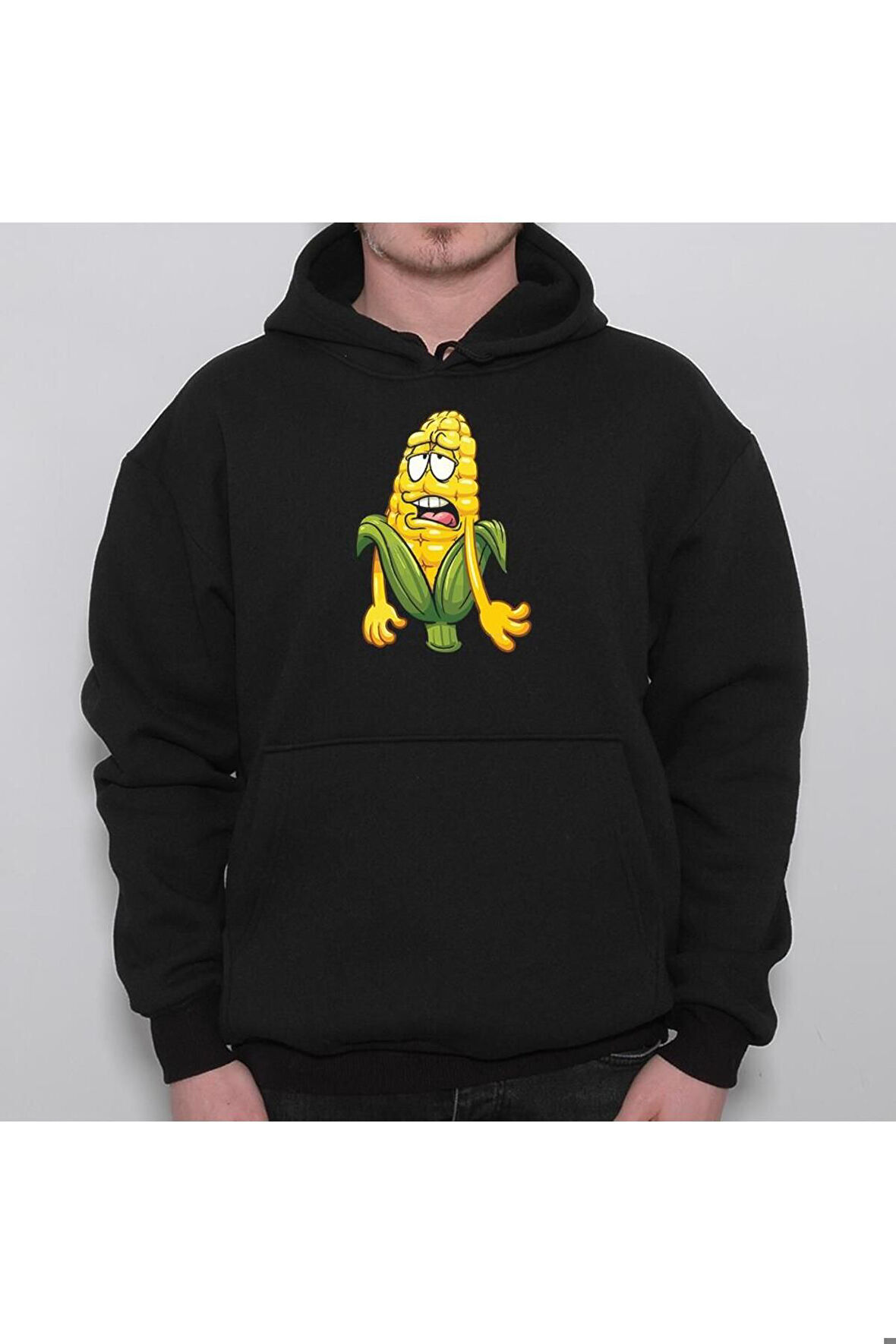 Mısır Yorgun Popcorn Solgun Sweatshirt Unisex Kapüşonlu Hoodie