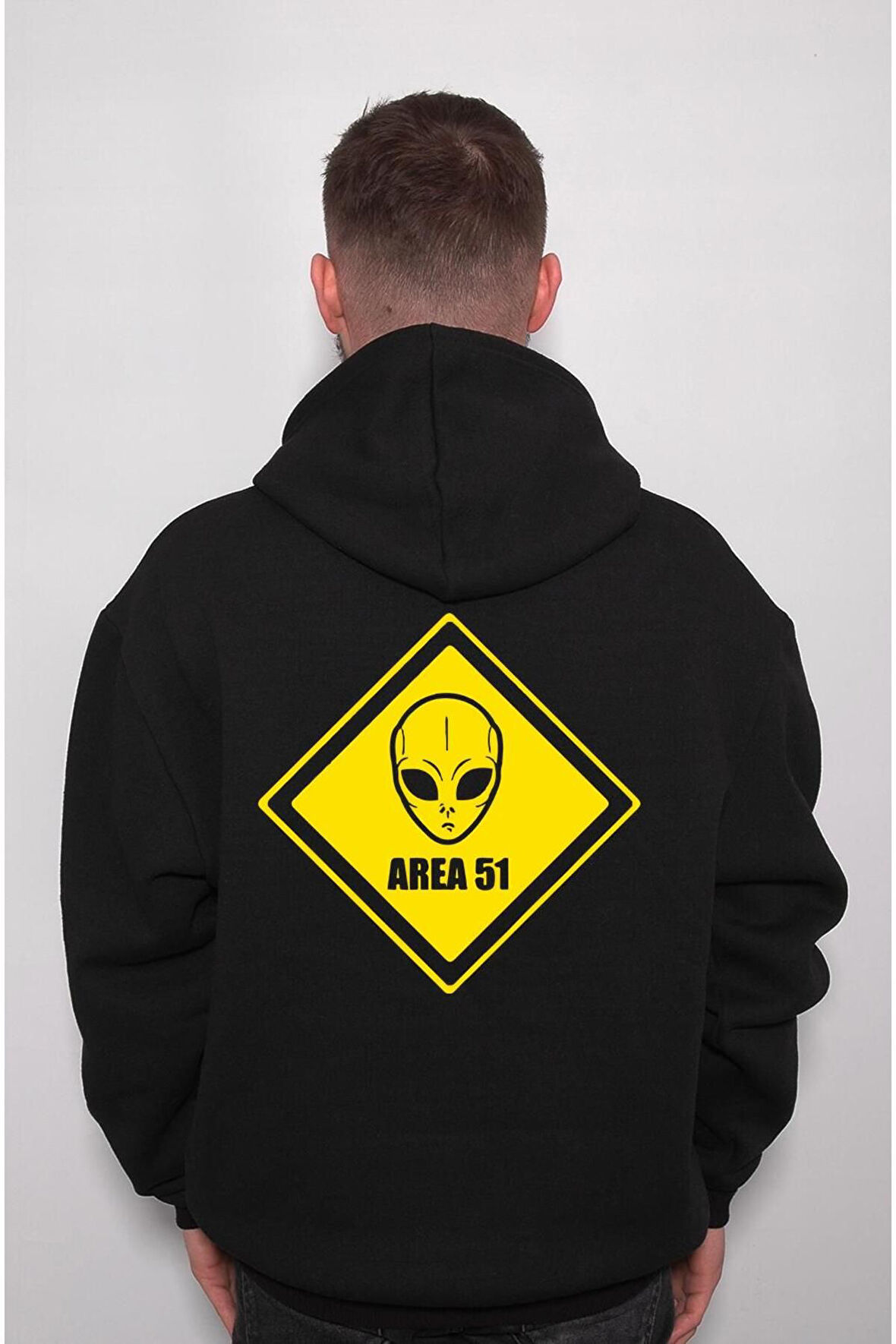 Area 51 Kuru Kafa Tehlikeli Girilmez Sweatshirt Unisex Kapüşonlu Hoodie