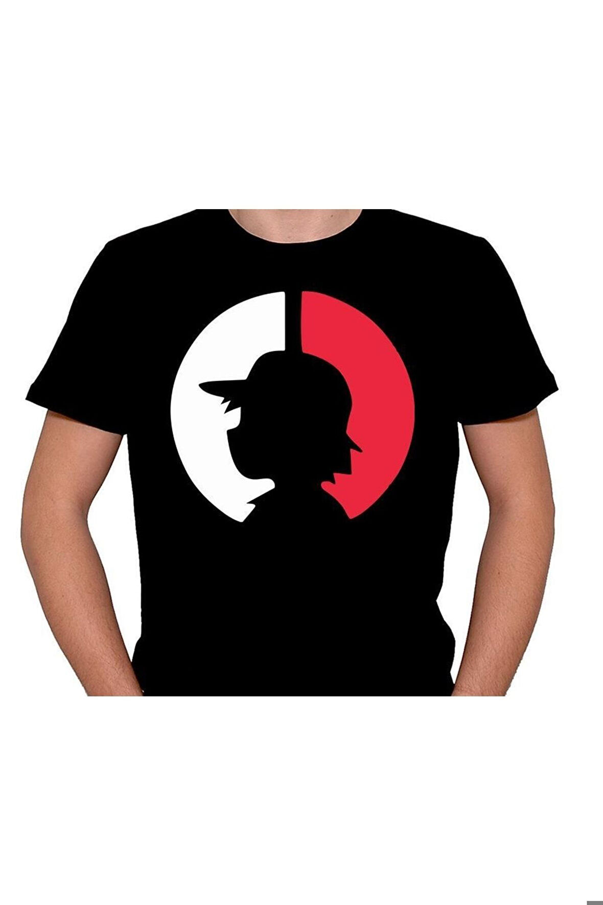 Pokemon Ash Ketchum Kırmızı Top Tişört Unisex T-shirt